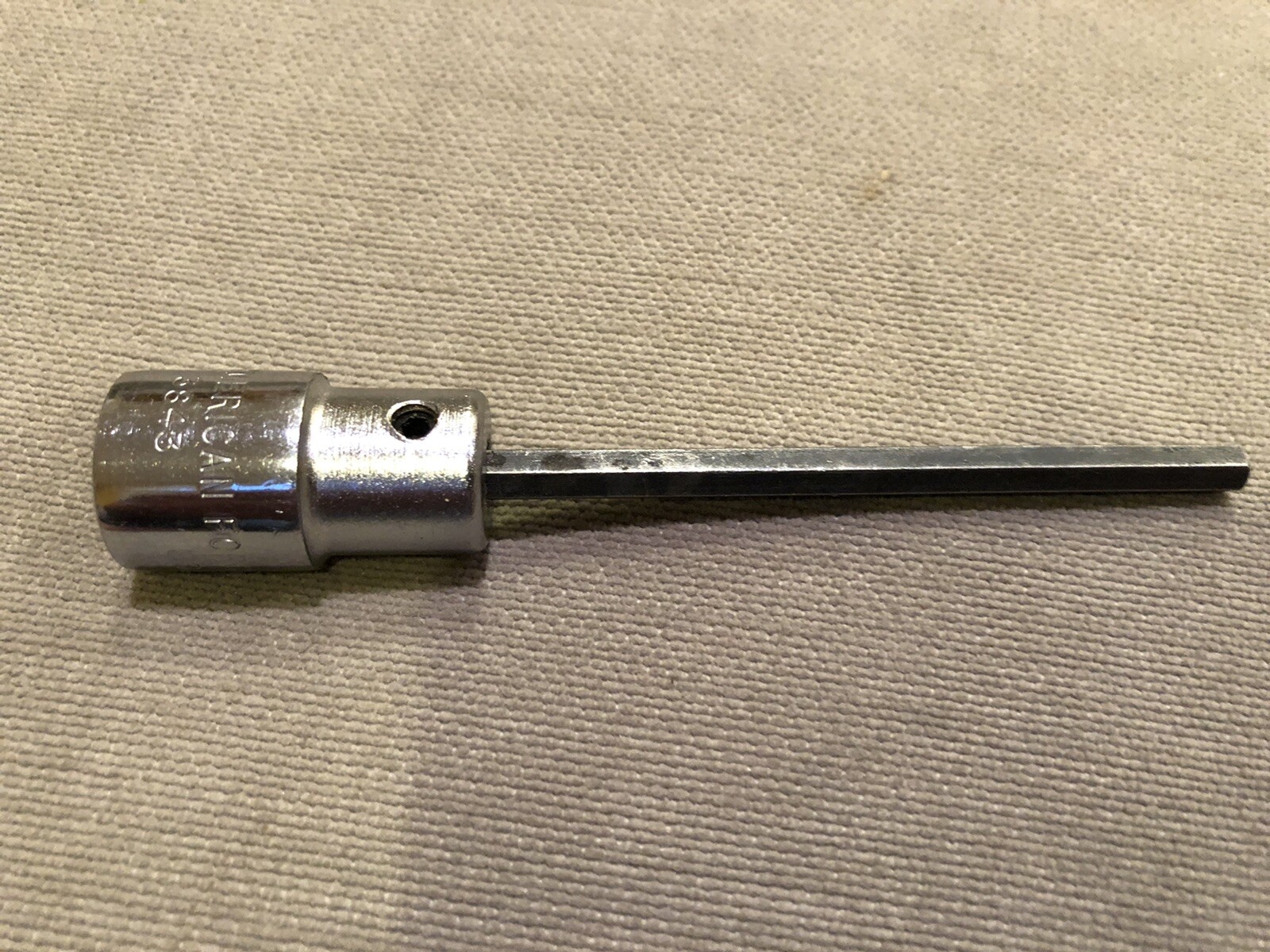 American Forge HEX BIT SOCKET #3843, 7/32 X 3/8 DRIVE, 2 Inches Long Used