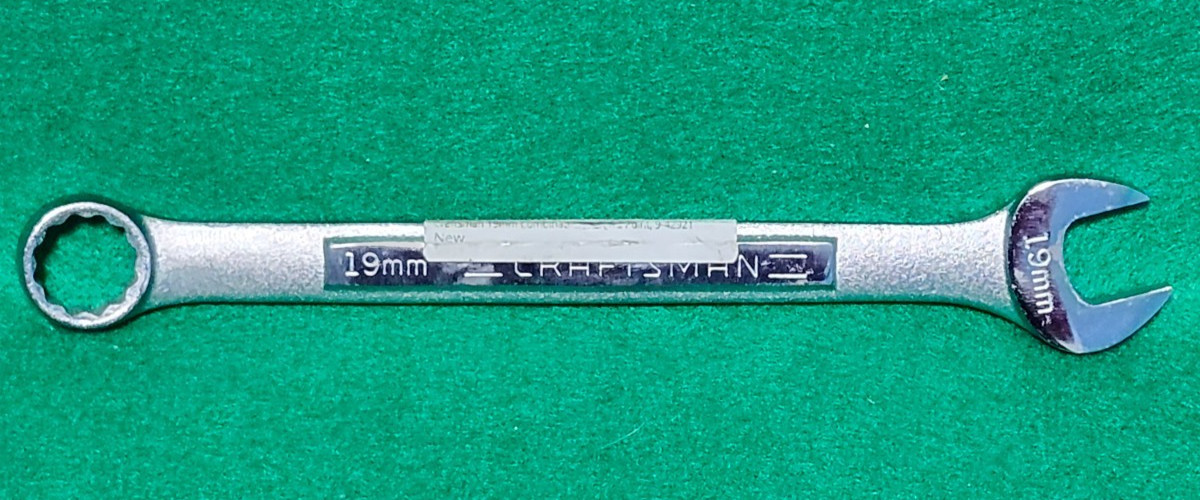 NOS 19 MM Craftsman Metric Combination Wrench 12 Pt 42921 Stickered