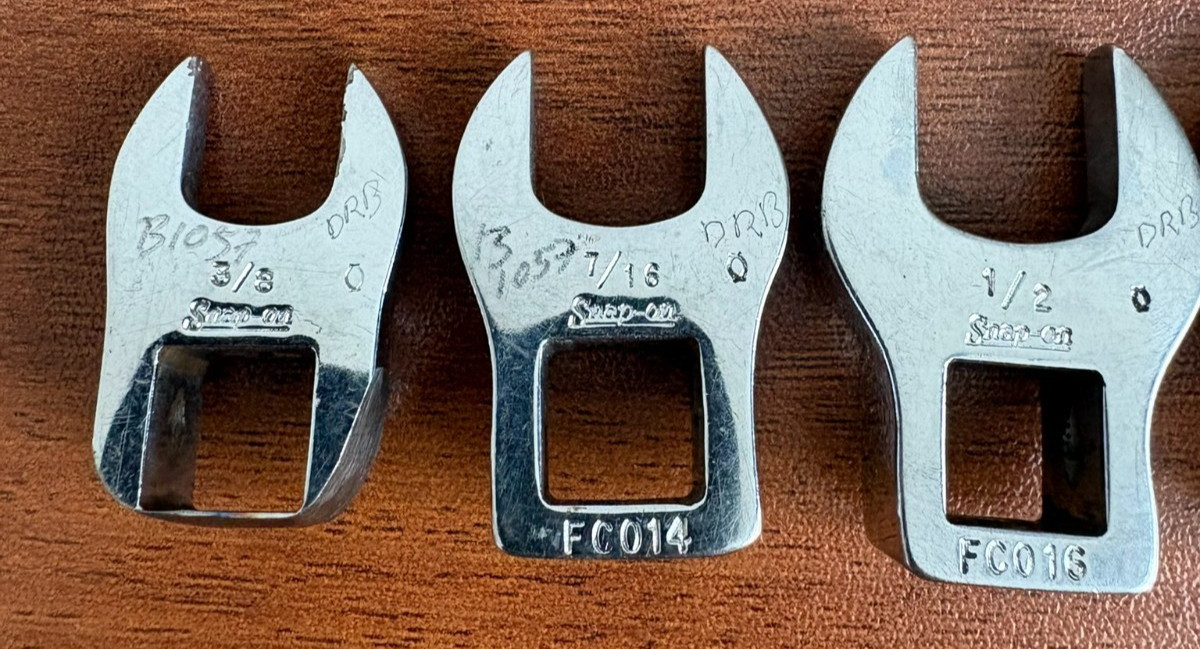 Snap On FCO12/14/18/20/22/24/26/30–3/8″ Drive SAE Open-End Crowfoot Wrench Set