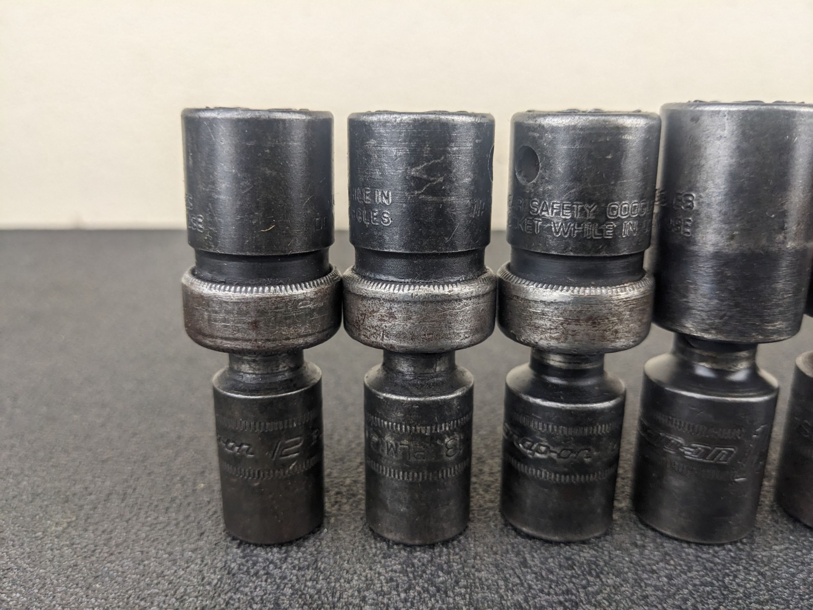 #bl432 Snap On Tools IPLM 1/2” Impact Swivel Socket Set 12,13,14,15,17,18mm