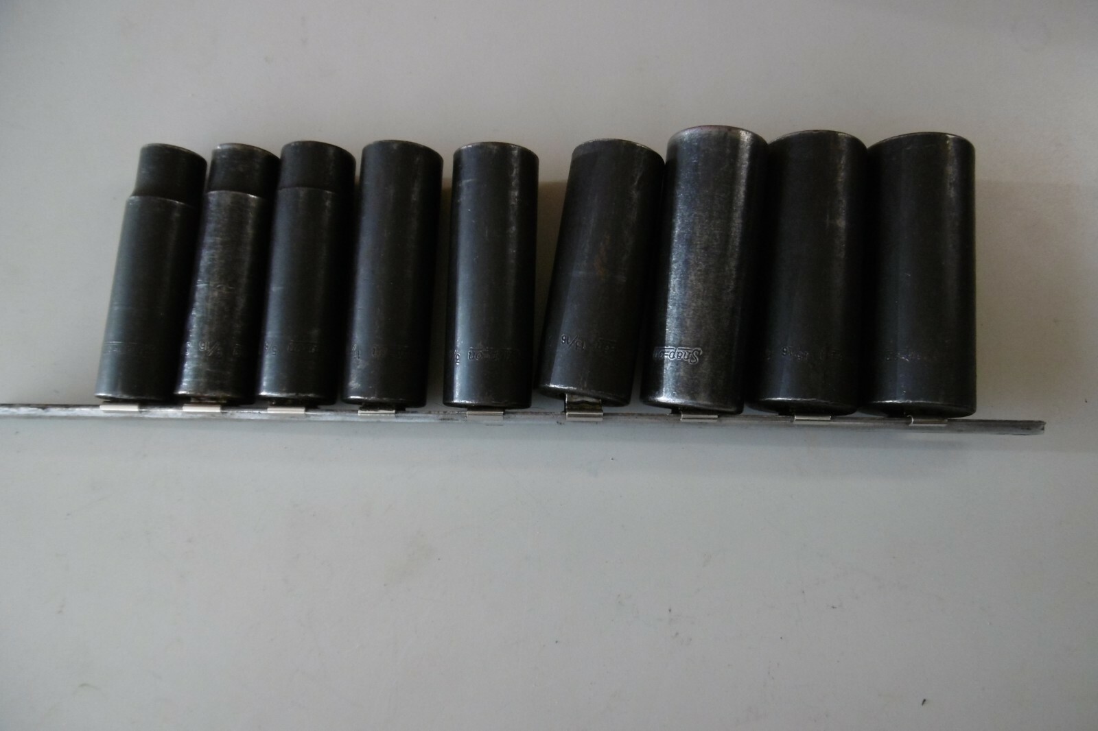 Snap On 1/2″ Drive SAE Impact Socket Set 309SIMYA 1/2″ thru 1″ 9Pc