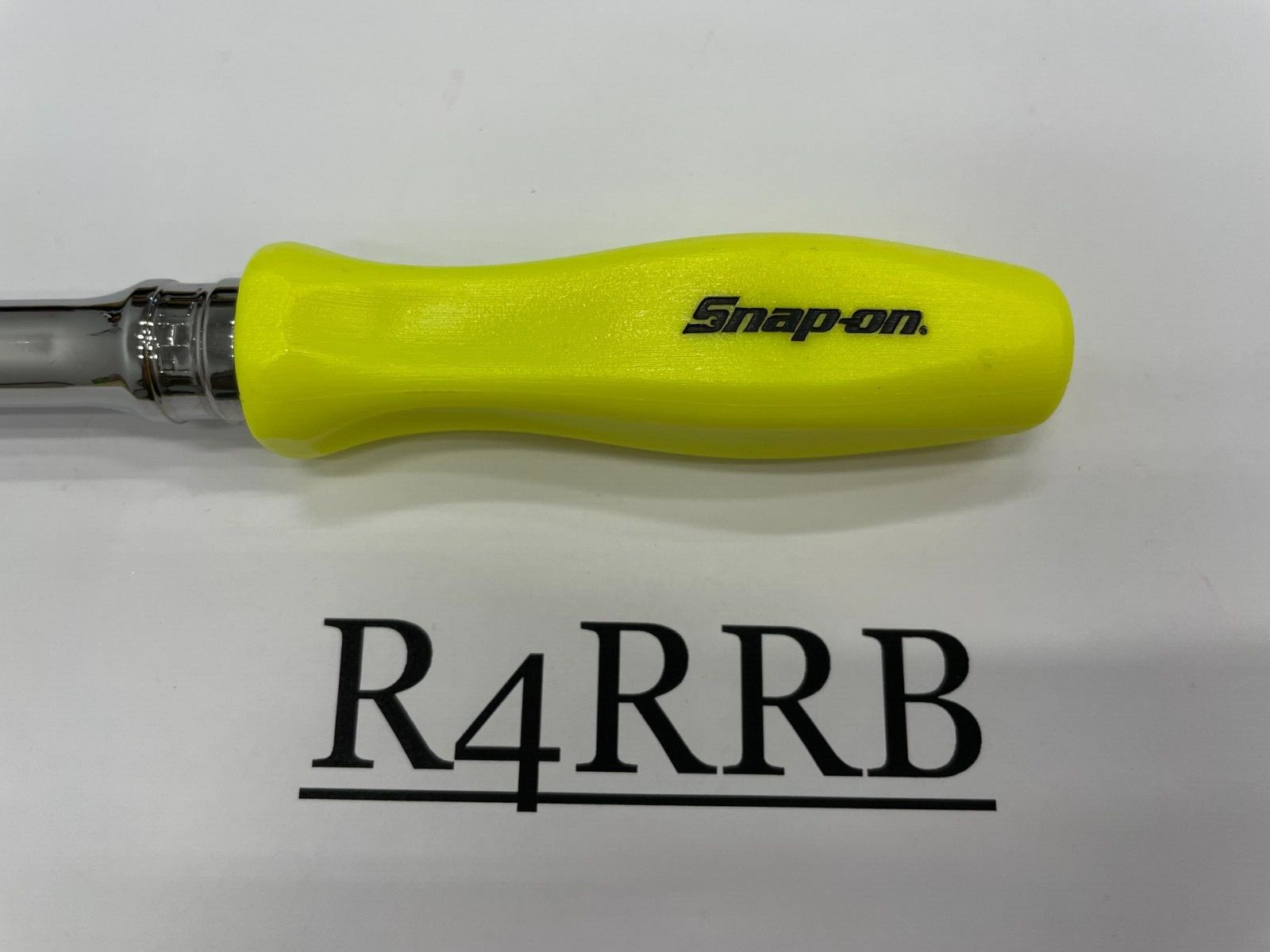 Snap-on Tools NEW HI-VIZ 3/8″ Drive Hard Grip Extra-Long Fixed Ratchet FHLLD80HV