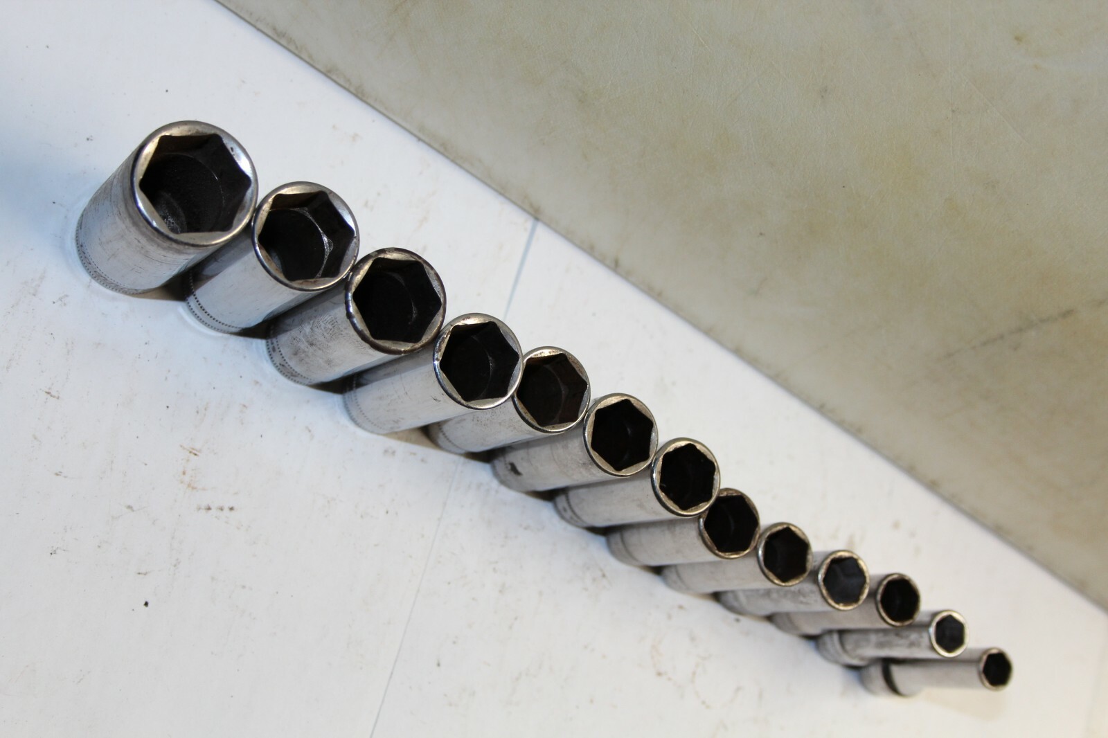 SNAP-ON TOOLS 3/8″ Drive 6-Point Metric 21, 19-8mm Deep Socket SET 13pc USA