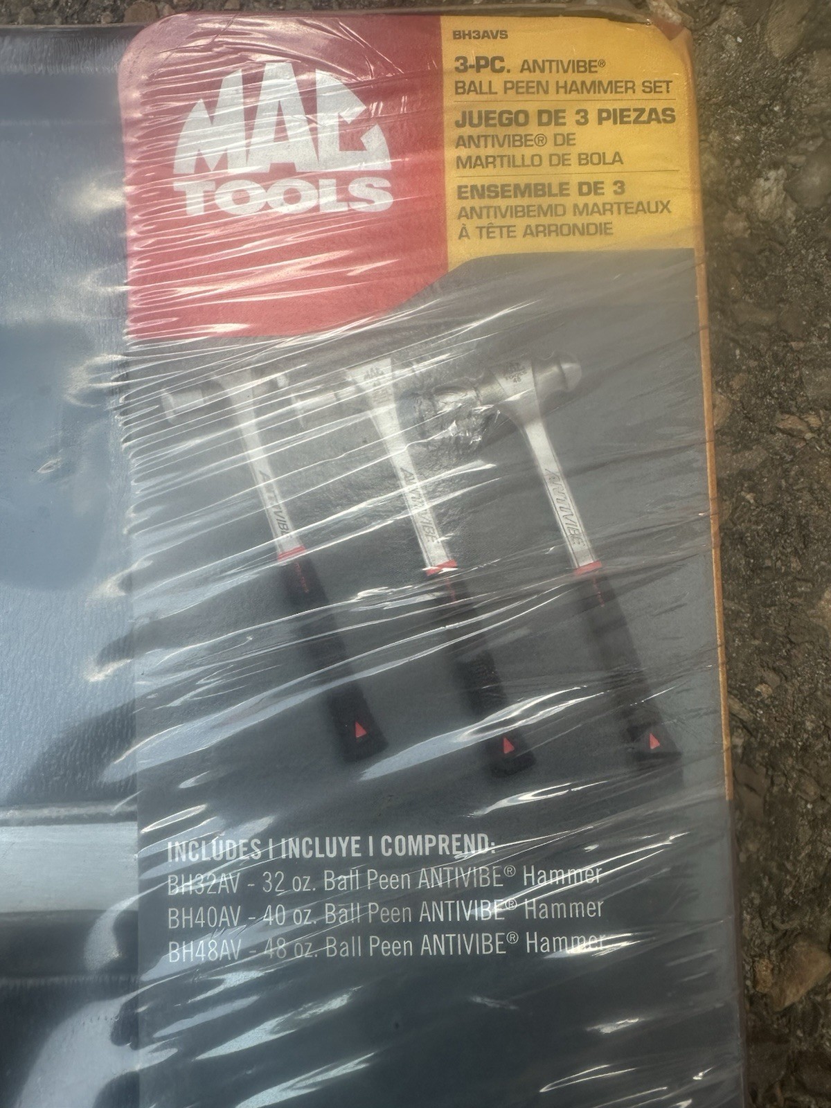 Mac 3 Piece Antivibe Ball Peen Hammer Set