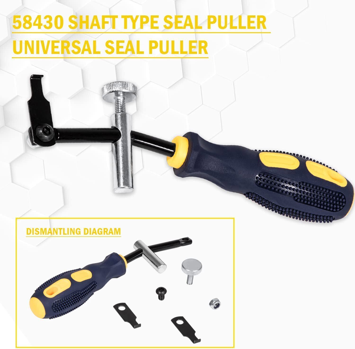 Shaft Type Seal Puller 58430 W/ Spare Hook Crankshaft Camshaft Remover Auto Tool