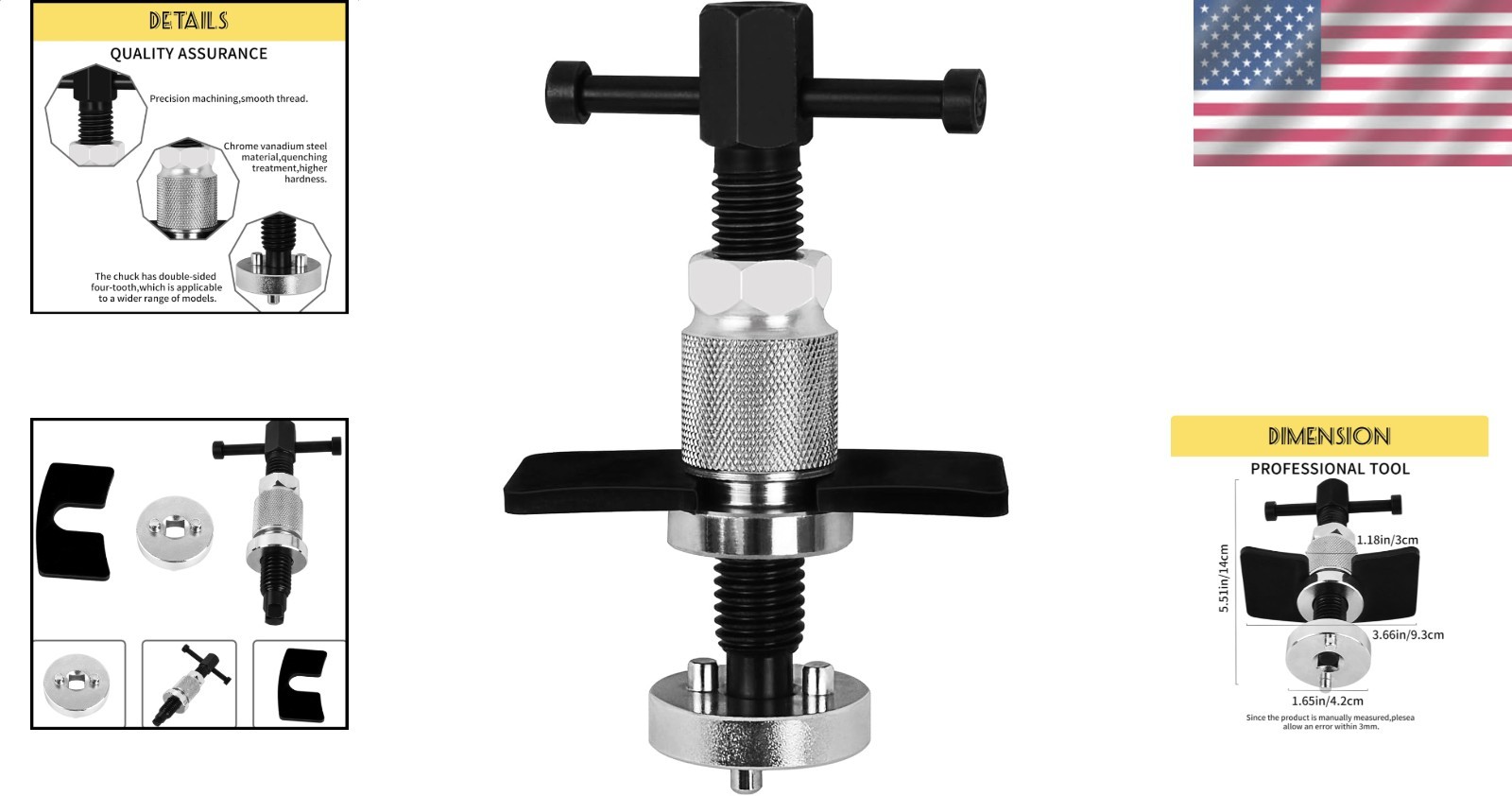 Disc Brake Piston Tool Universal Rear Pad Reset Efficient Durable Auto Service