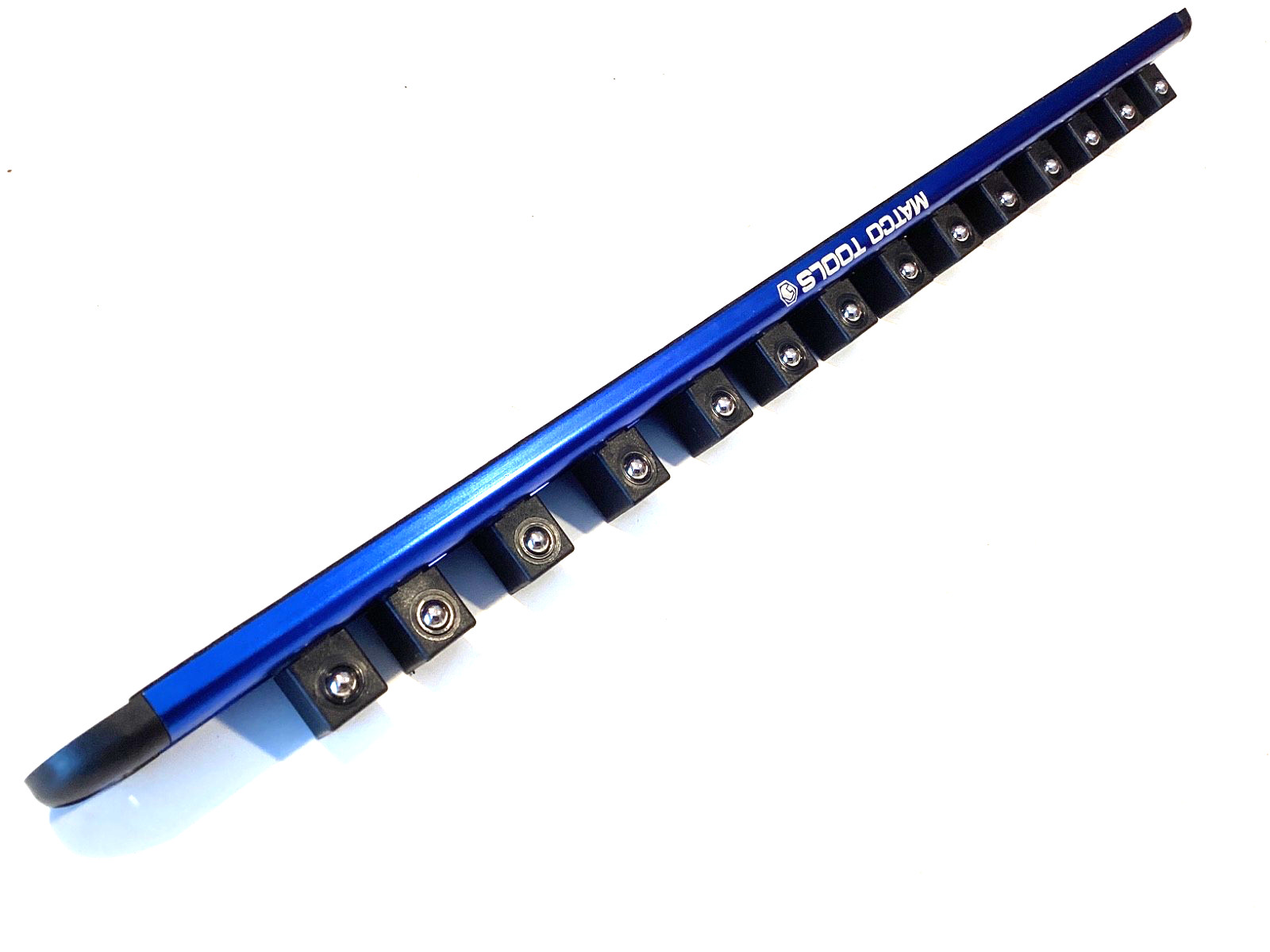Matco Tools 14 Place 1/2” Drive Anodized Aluminum Snap In Socket Rail Organizer