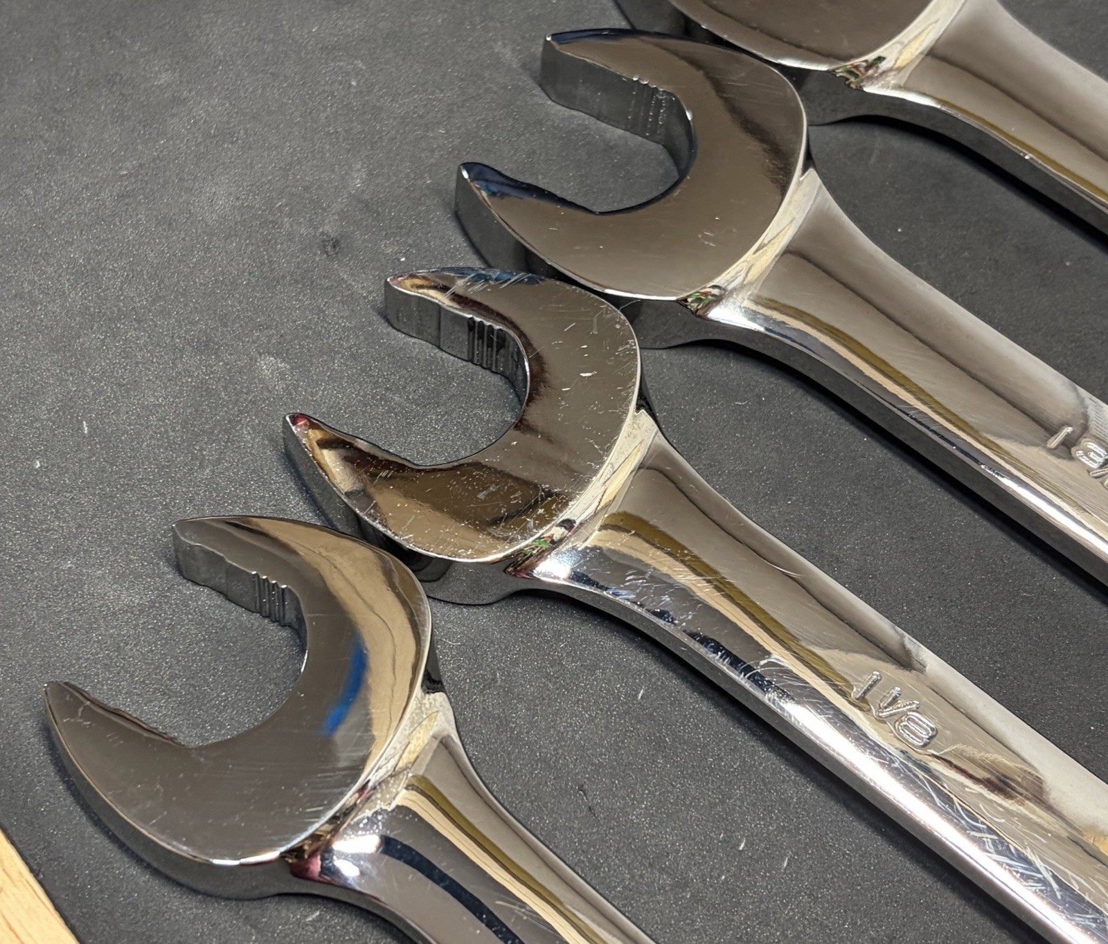 NICE! Snap-On Large 5pc Flank Drive Plus SAE Combination Wrenches Wrench Set