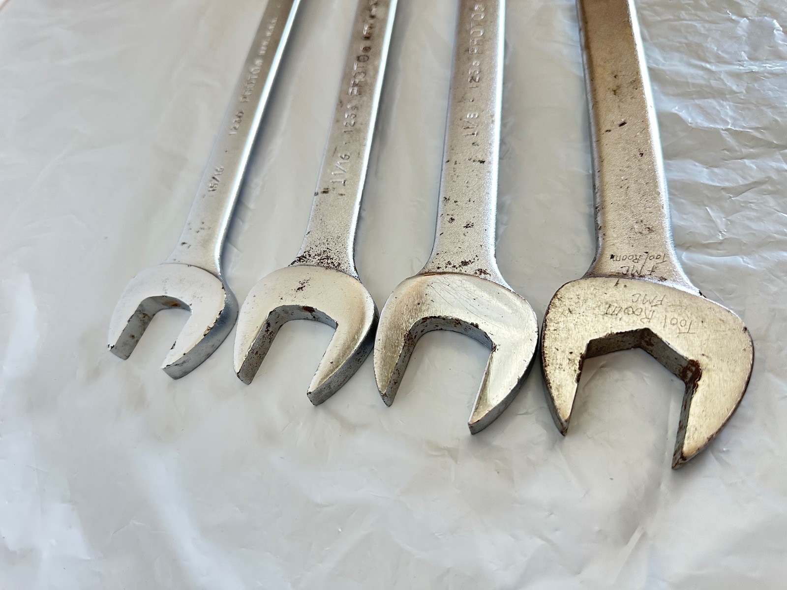 PROTO Professional Jumbo Combination Wrenches + Bonney (4) 15/16 1-1/4″ USA