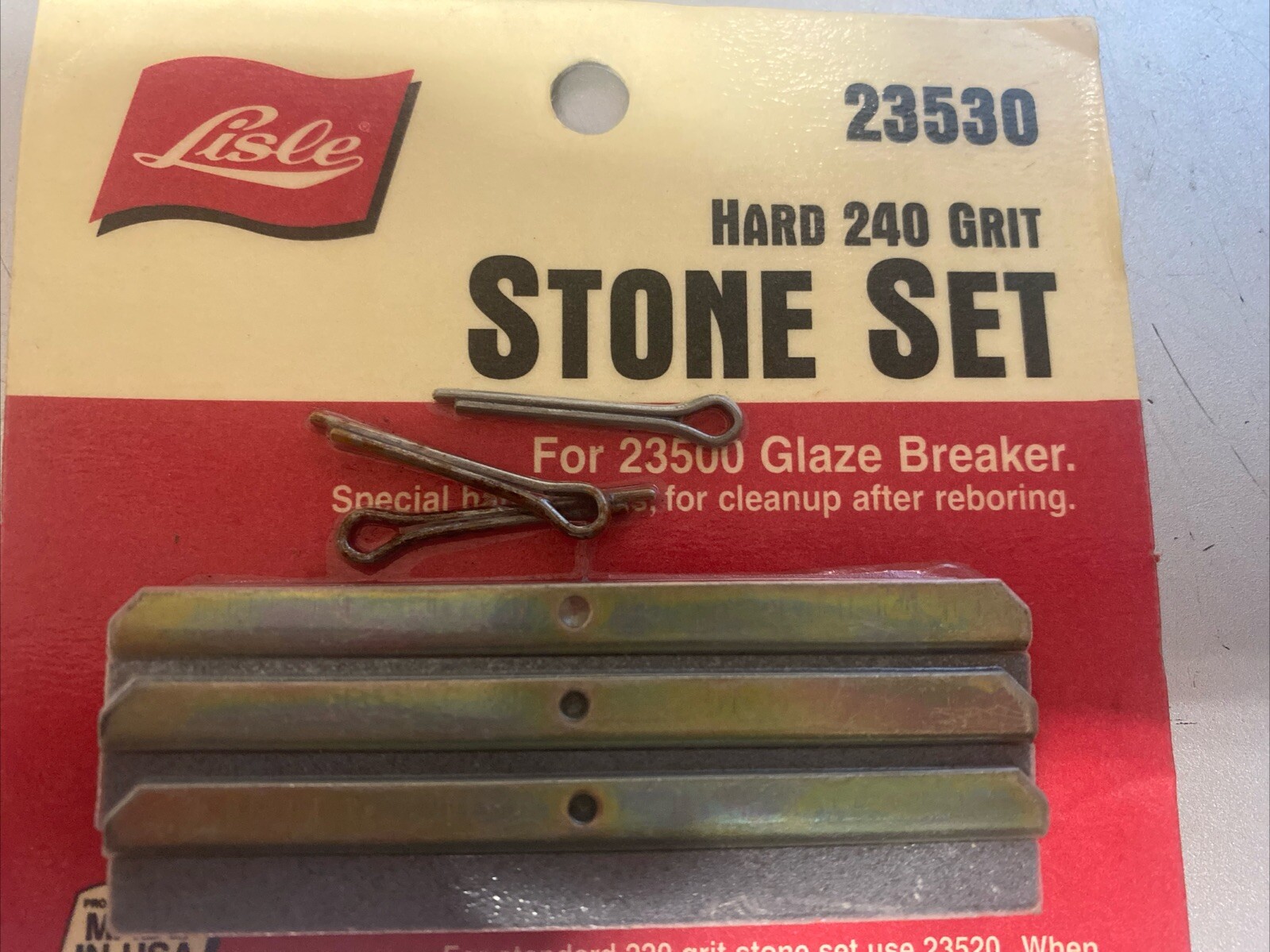 Lisle Corp., Part #23530,Hard 240 Grit Stone Set,Stone-Type Glaze Breaker #23500
