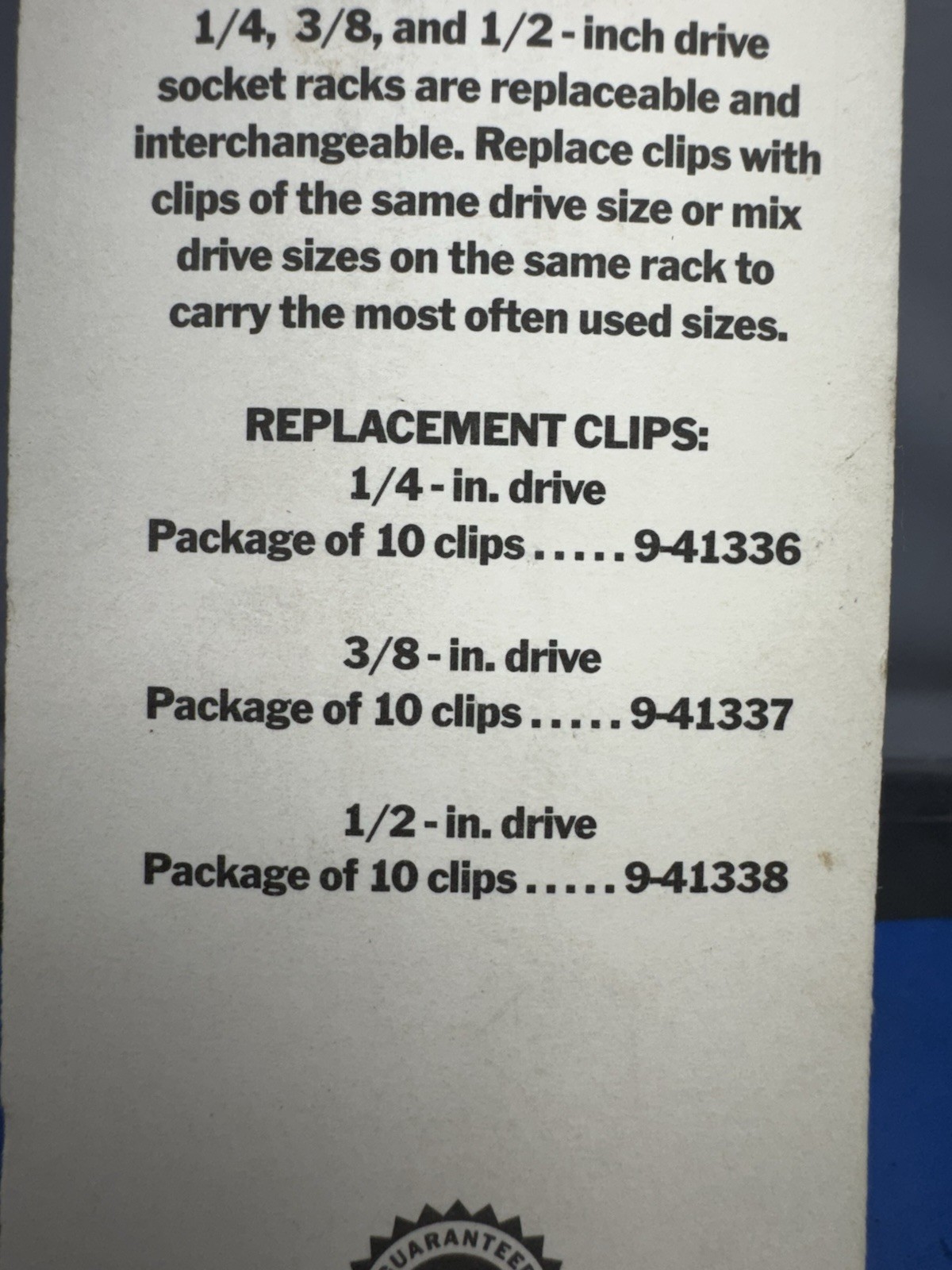 NIP Craftsman 941323 1/4″ Drive 2 Pc Socket Rack
