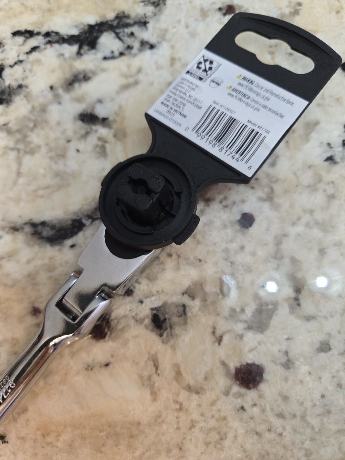 Kobalt 3/8 RATCHET Quick Release Head Ratchet 72 Tooth 17″ LONG 3108327 *NEW*