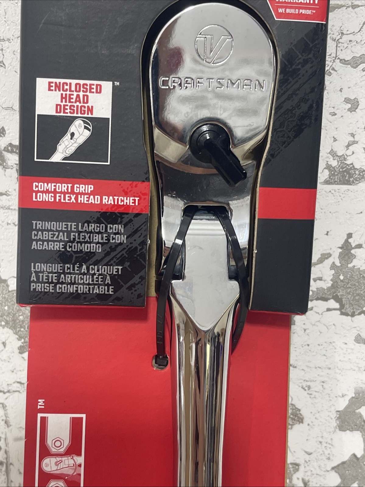Craftsman V-Series 1/2″ Drive Flex Head Comfort Grip Ratchet CMMT86336V New
