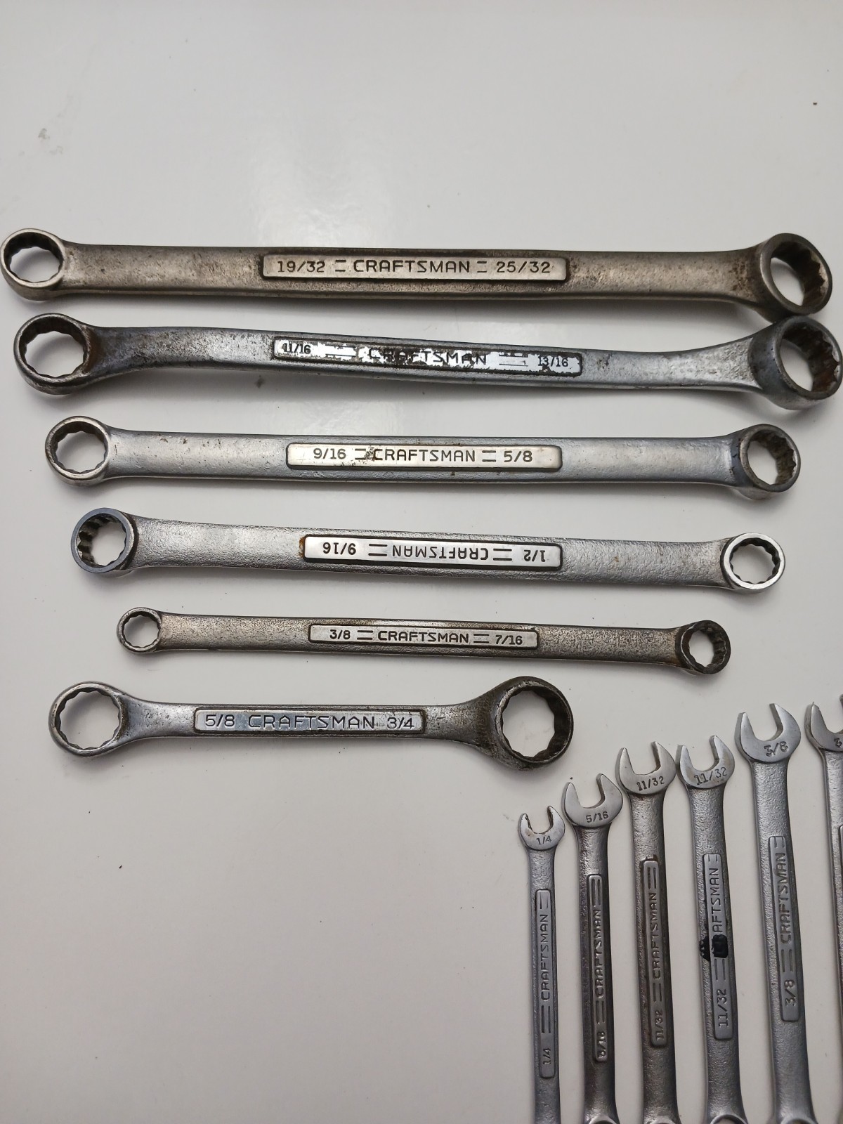 Craftsman Wrenches Sae,Metric Various Sizes Lot Of 37