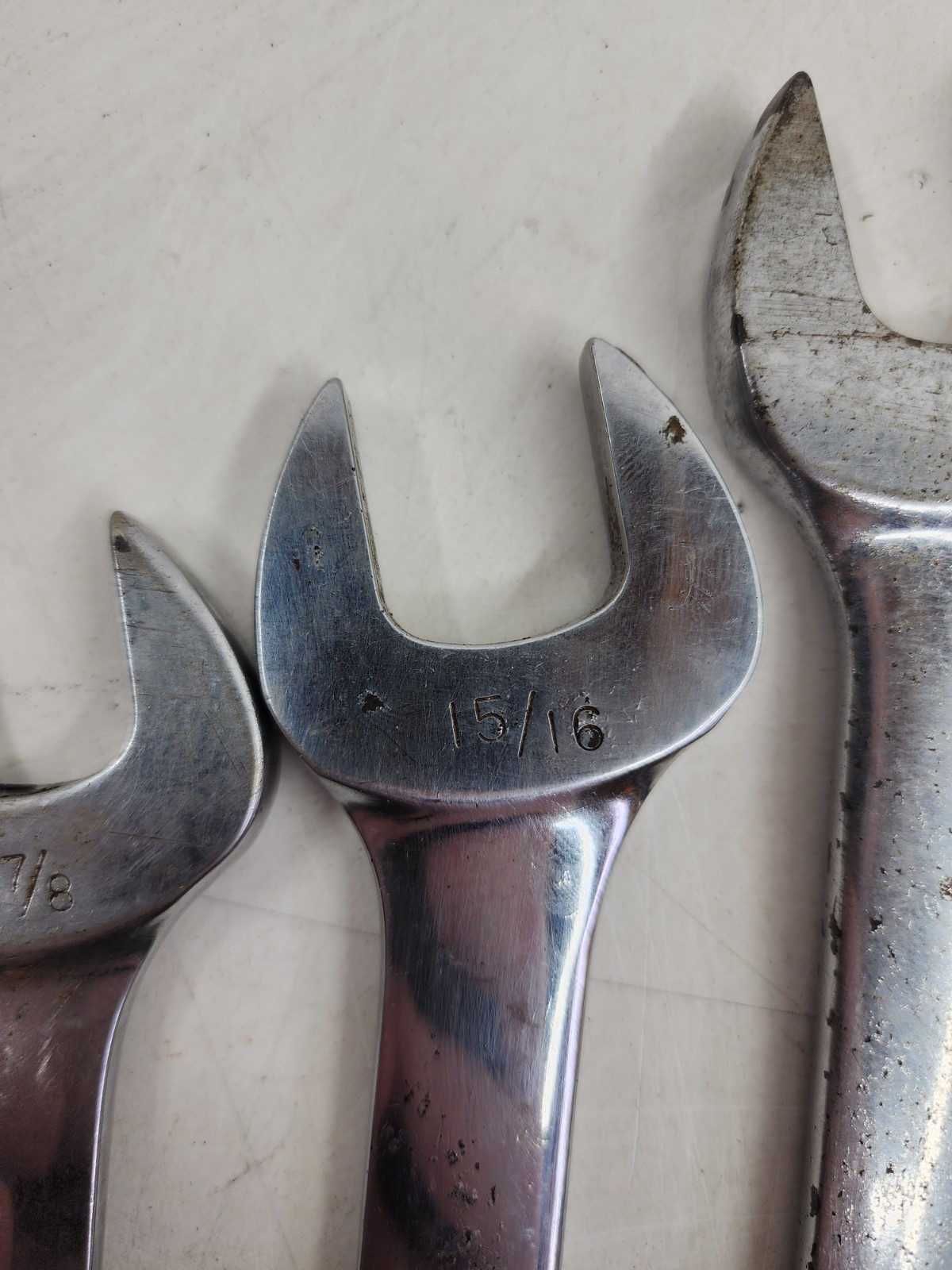 Vintage Snap-On Combination 6-Piece Wrench Set 12-Point & 6 Point USA Chrome