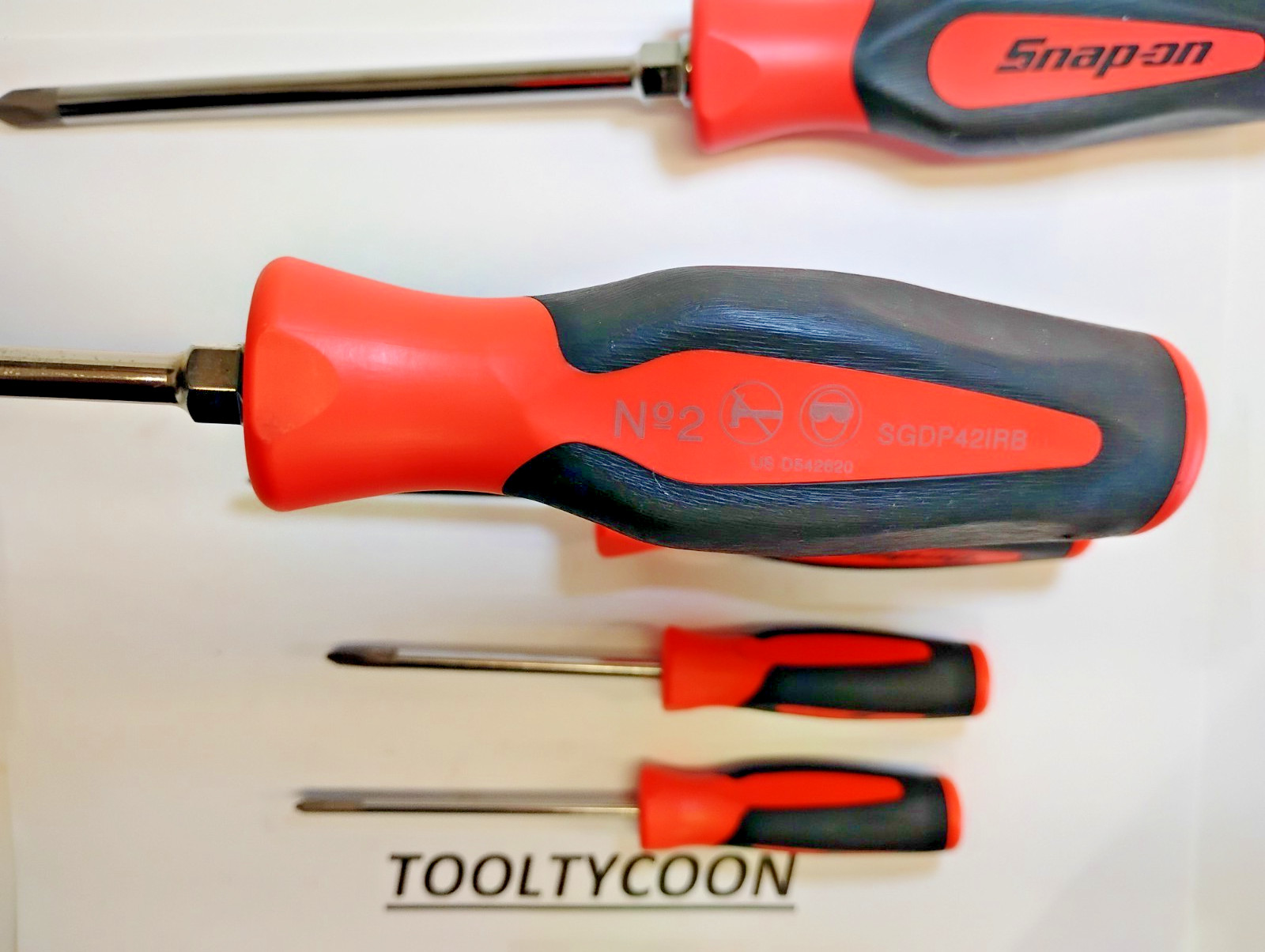 Snap-on Tools NEW 5pc ORANGE Soft Grip ALL PHILLIPS TIP Screwdriver Set SGDP50BO