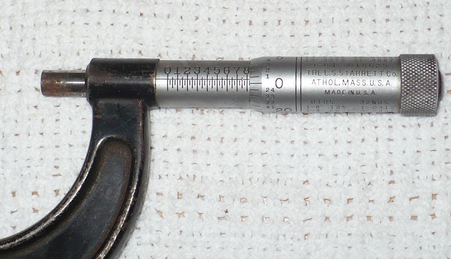 Vintage Starrett Micrometer 436 2 in 1-64 015625