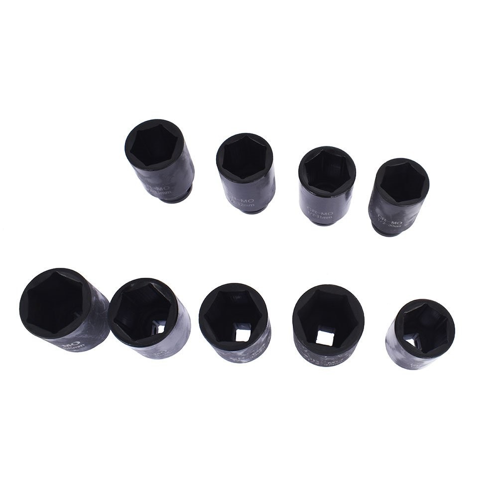 LABLT 9PCS Impact Socket Tool Kit 1/2″ Drive Metric Axle Hub Nut Socket 29-38mm