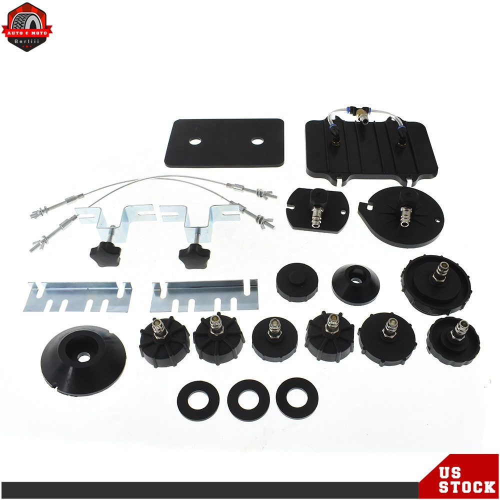 Portable Pneumatic Air Pressure Kit + Brake & Clutch Bleeder Valve System Kit
