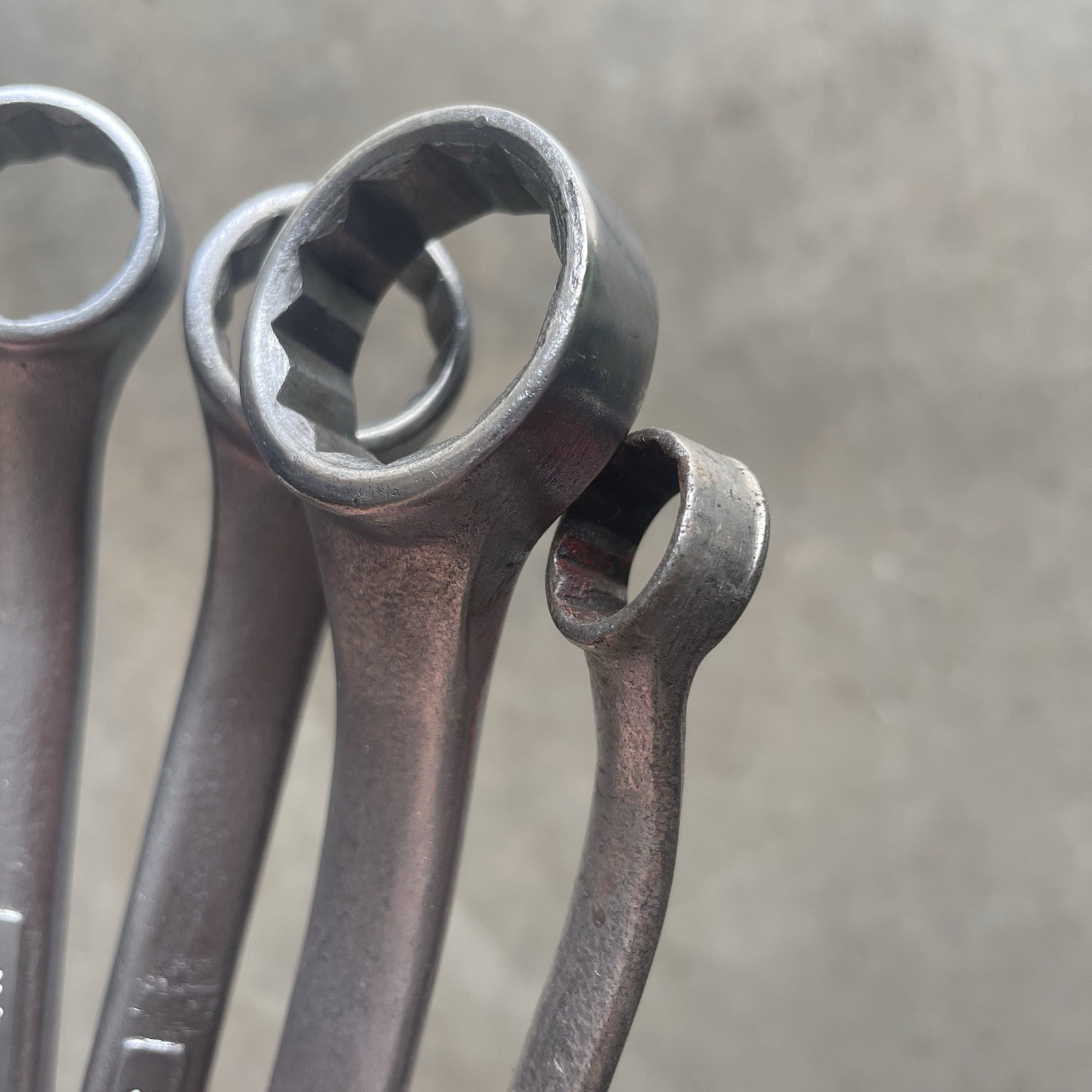 Vintage Craftsman 4pc 12 point SAE Double Offset Box End Wrench Set USA Made =V=