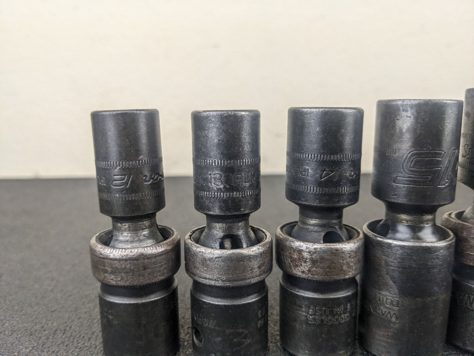#bl432 Snap On Tools IPLM 1/2” Impact Swivel Socket Set 12,13,14,15,17,18mm