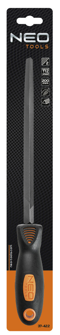 Triangular metal file, 200 mm/2
