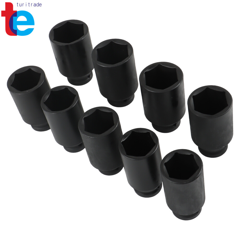 9Pcs Deep Impact Socket Set 1/2″ Drive Metric Axle Hub Nut Socket 29-38mm