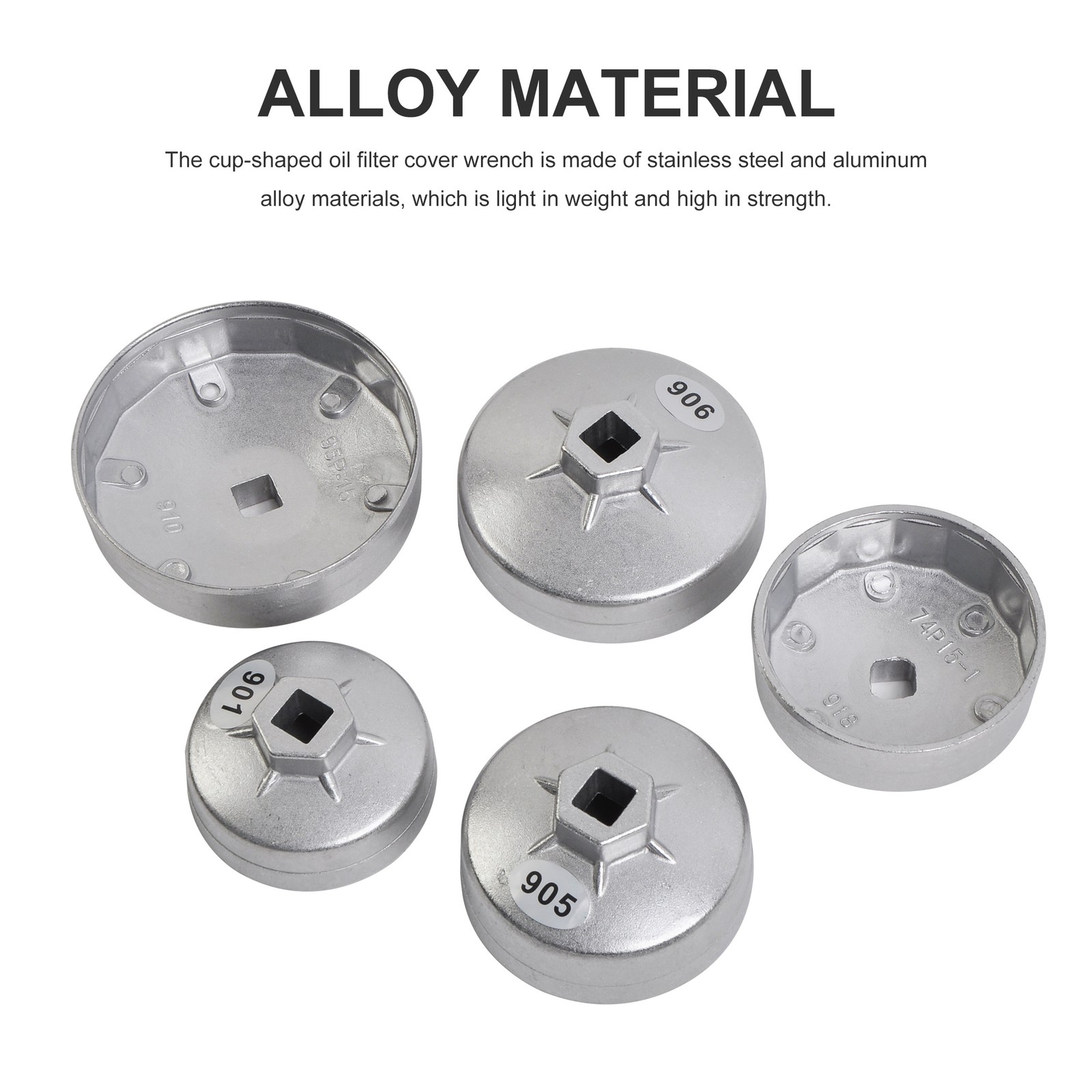 23PC Aluminum Alloy Cup Type Oil Filter Cap Wrench Set Socket Removel US SHIP