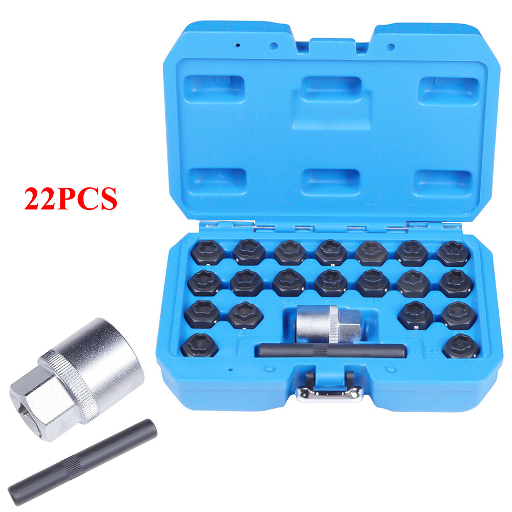 Wheel Lock Key Removal Kit Anti-Theft Lug Nut Set Fit For BMW Wheel Locking Key