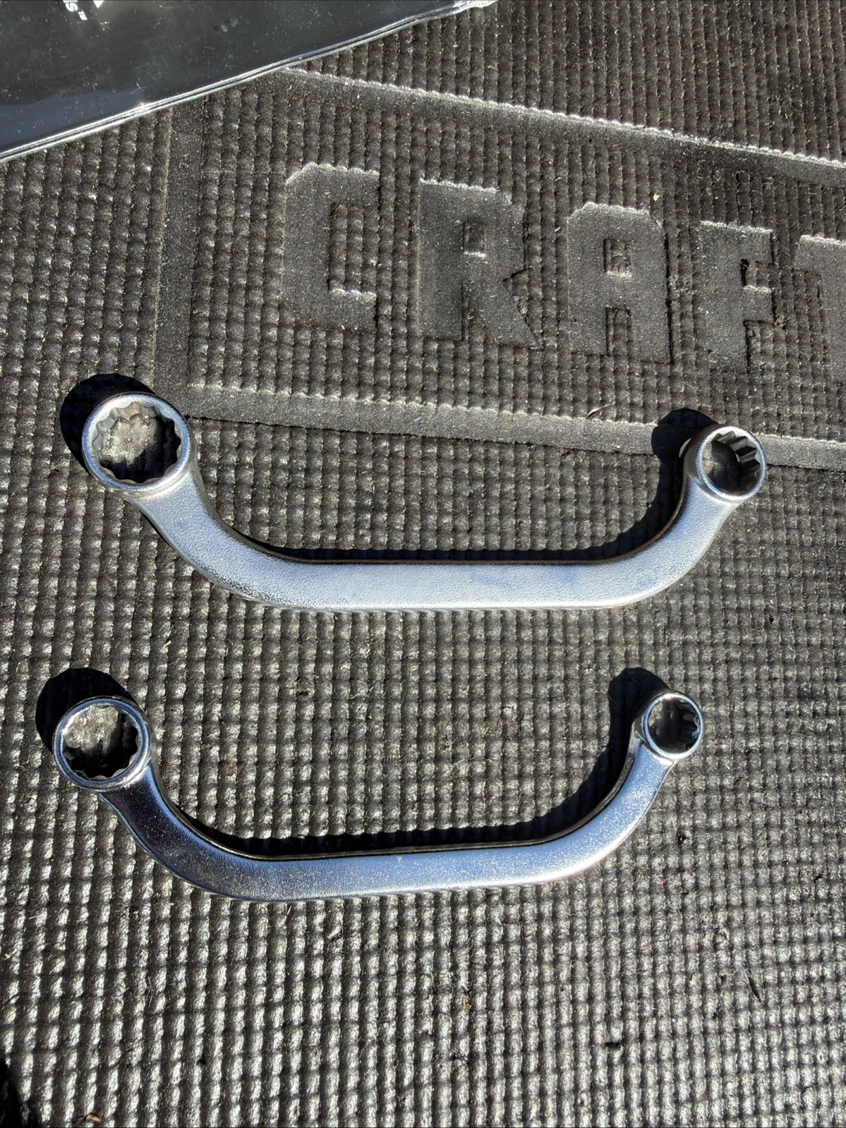 Rare SK Tools USA 2pc Obstruction Distributor Crescent Moon Wrenches H1600 H1820