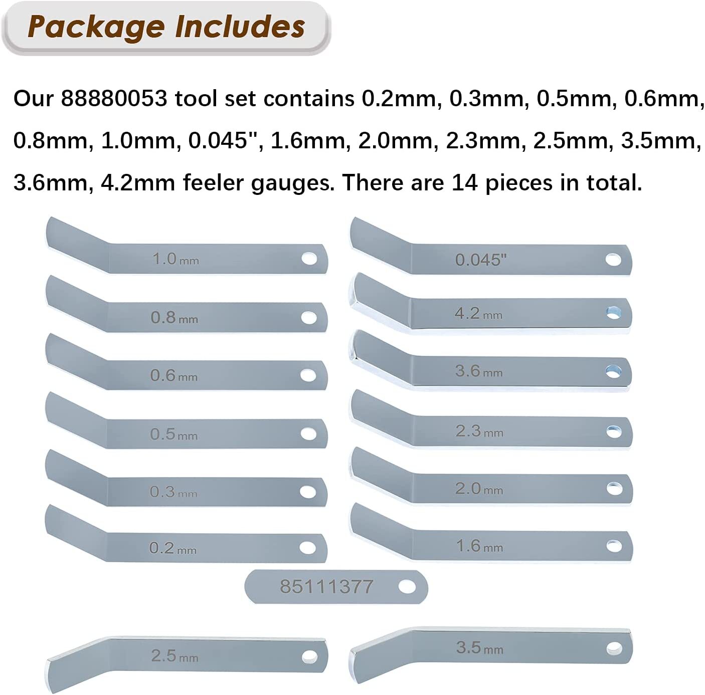 Feeler Gauge Jake Brake Tools for Volvo Mack Engine 88880053 88880052 85111377