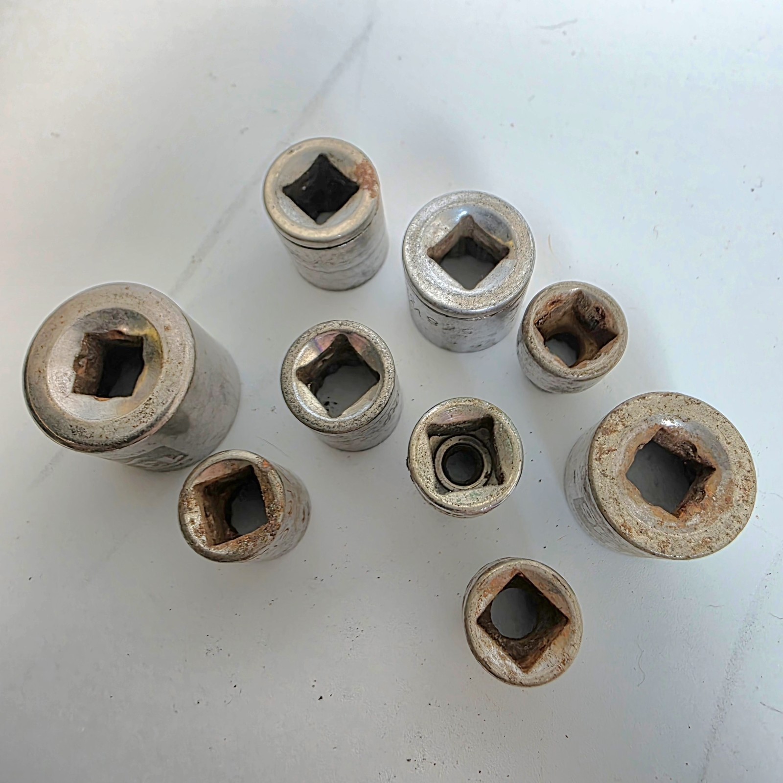 Used Various Shallow Sockets Assorted Sizes *See Pics For List #983