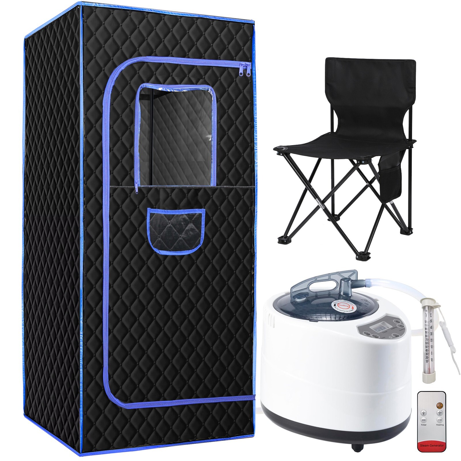 Full Size 3.0L 1000W Portable Personal Steam Sauna Heated Home Spa Detox Therapy