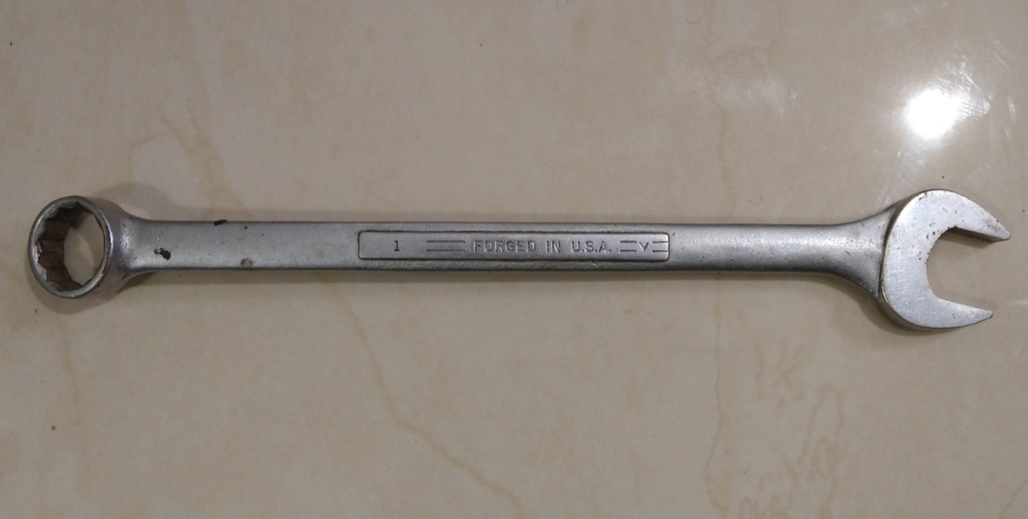 CRAFTSMAN TOOLS USA V, 1″ COMBINATION WRENCH, 13.5″ LONG, 12 POINT.