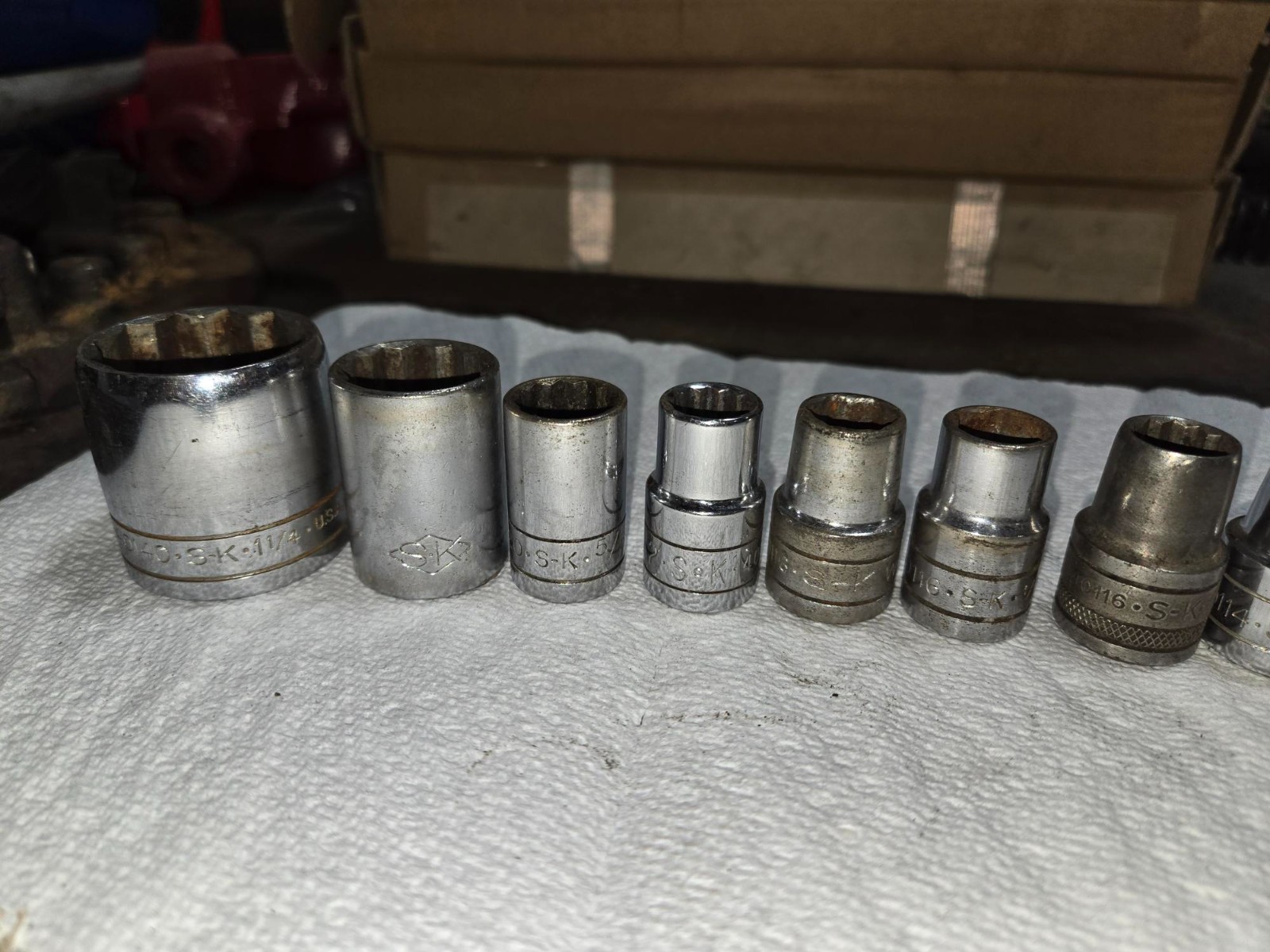 SK Socket Lot Standard & Metric 12 pieces