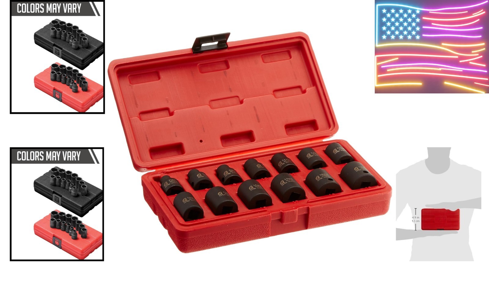 3675 3/8 Drive Metric 12 Point Socket Set