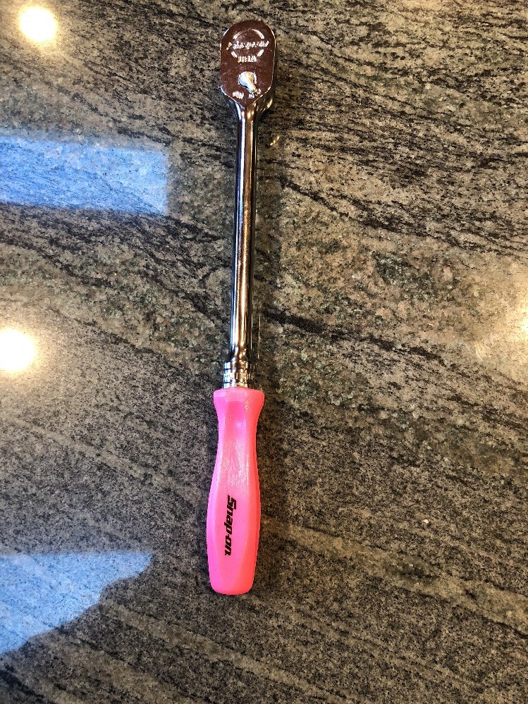 Snap On fhld80p 3/8 drive dual 80 hard grip pink long ratchet
