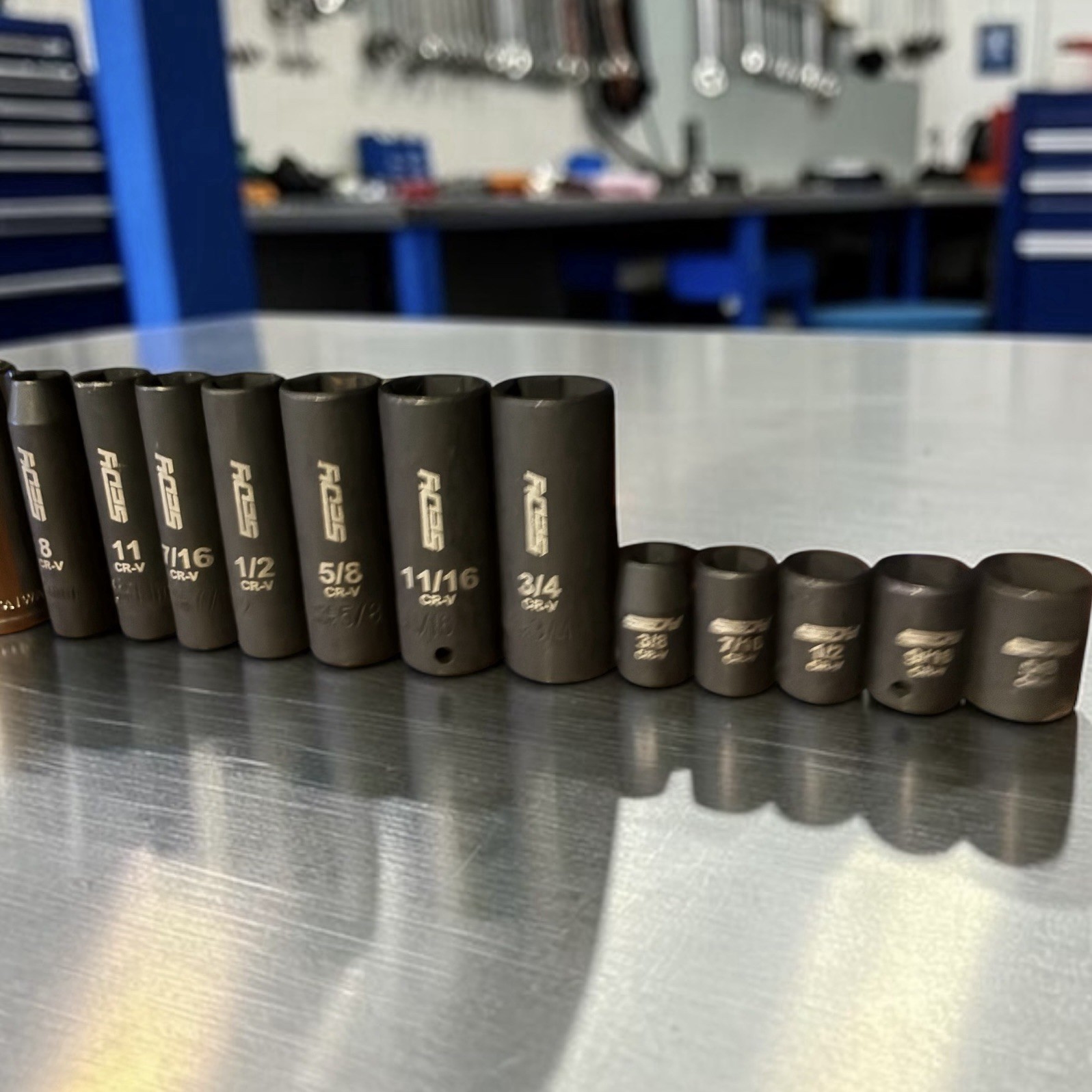 Black Oxide 3/8 Drive Socket Set 12 Piece Deep Shallow SAE Metric CRV Steel