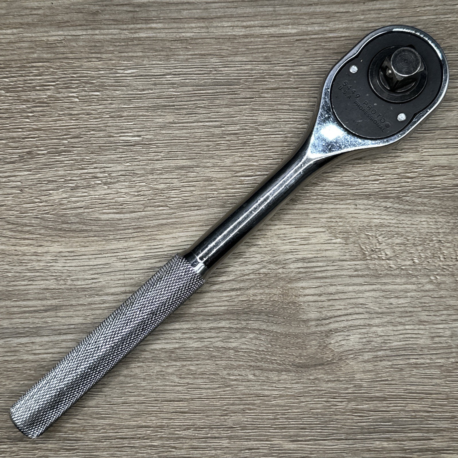 Proto Professional 5449 1/2″ Drive Ratchet Mechanic Wrench Knurled Made In USA