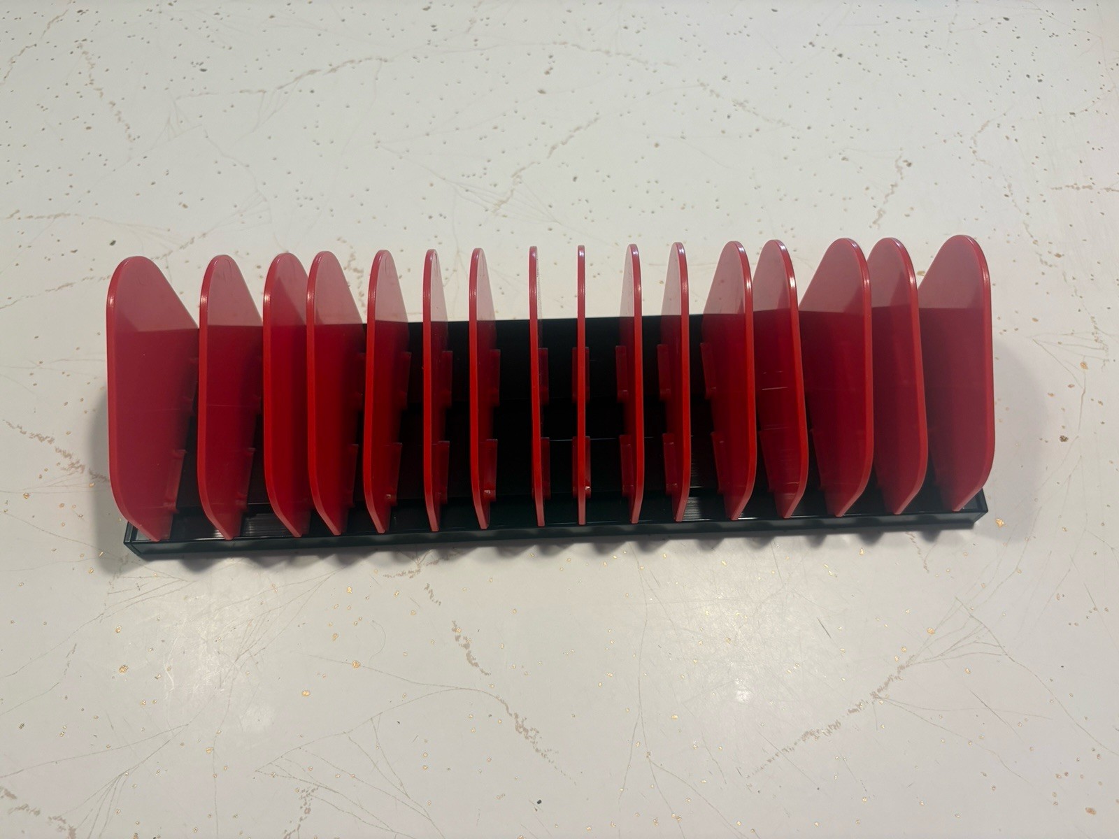 U.S. General 15 Compartment Adjustable Plier Organizer Plier Rack, 56399, Red