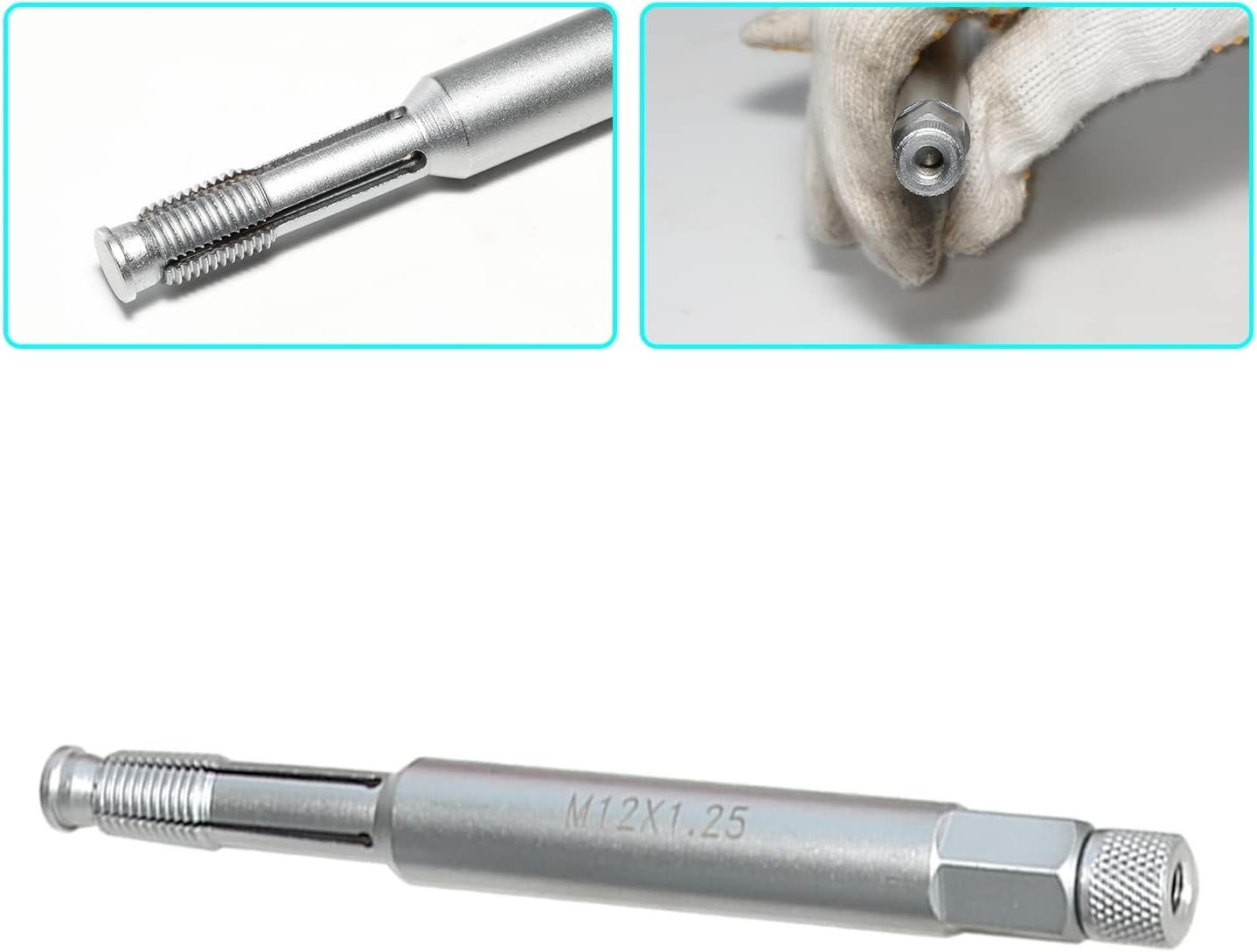 Efficient Spark Plug Thread Repair Tool Set – Prevents Shavings Damage to Engine