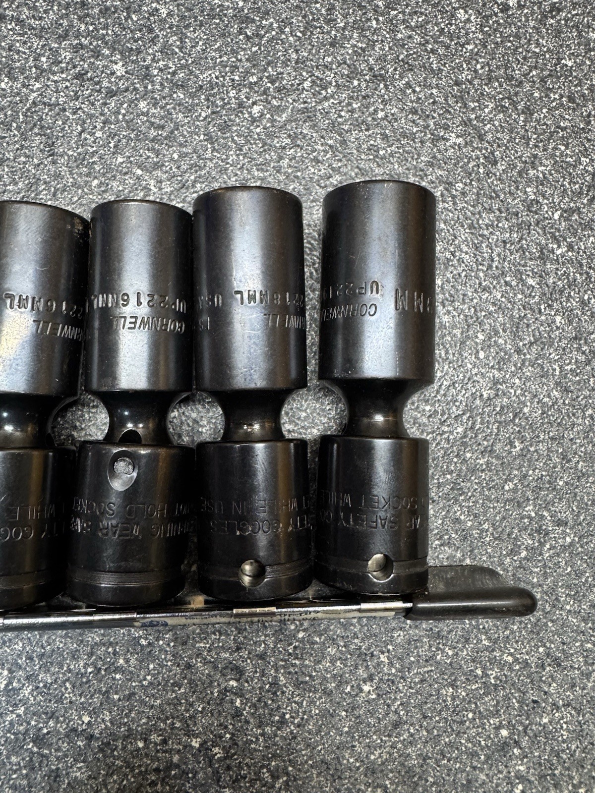 Cornwell 3/8 Metric Impact Swivel Socket Set 10 Piece USA Made