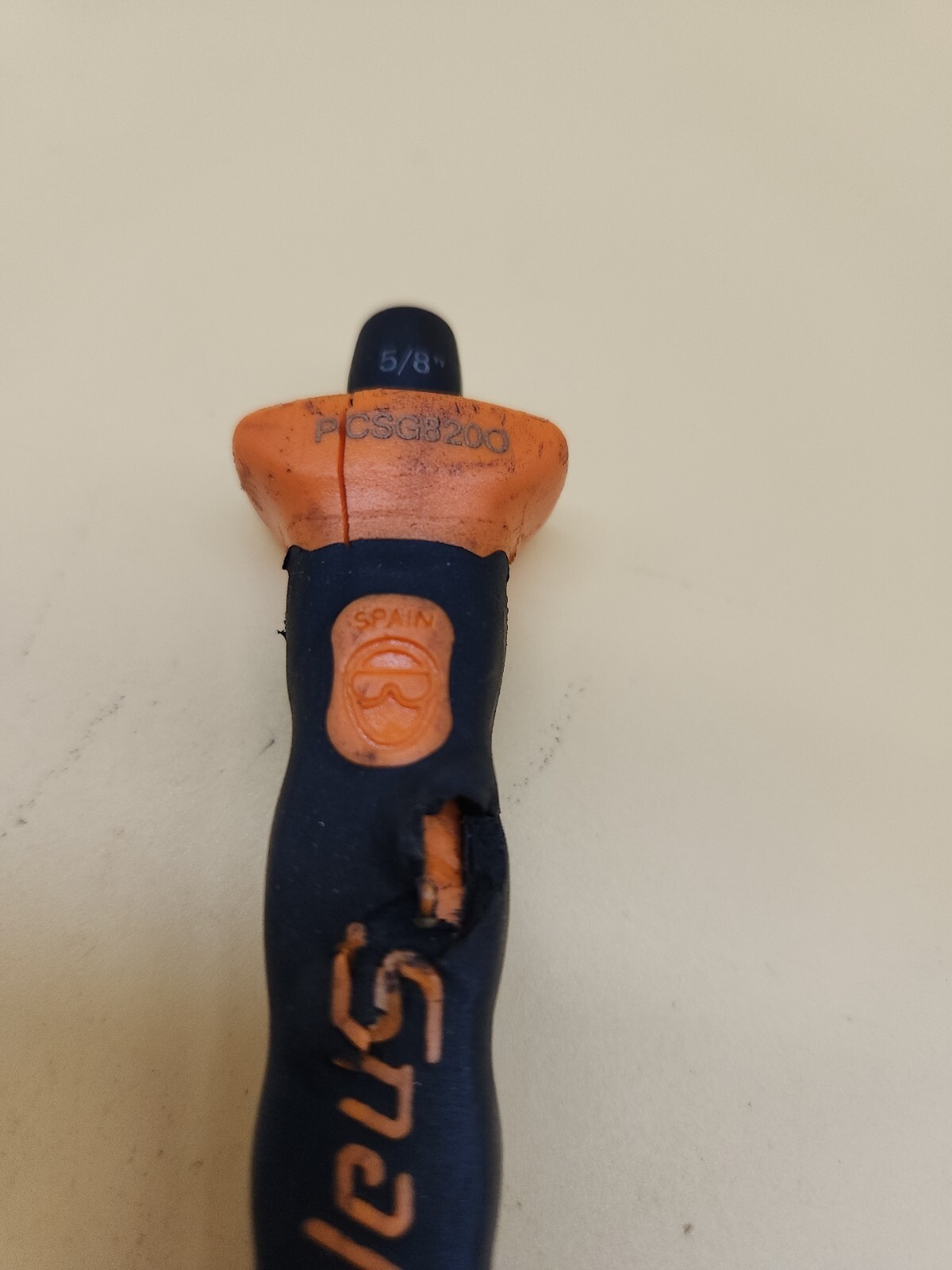 Snap-on Tools SPAIN ORANGE Soft Grip 3/8″ Flat Edge Chisel PCSG812O