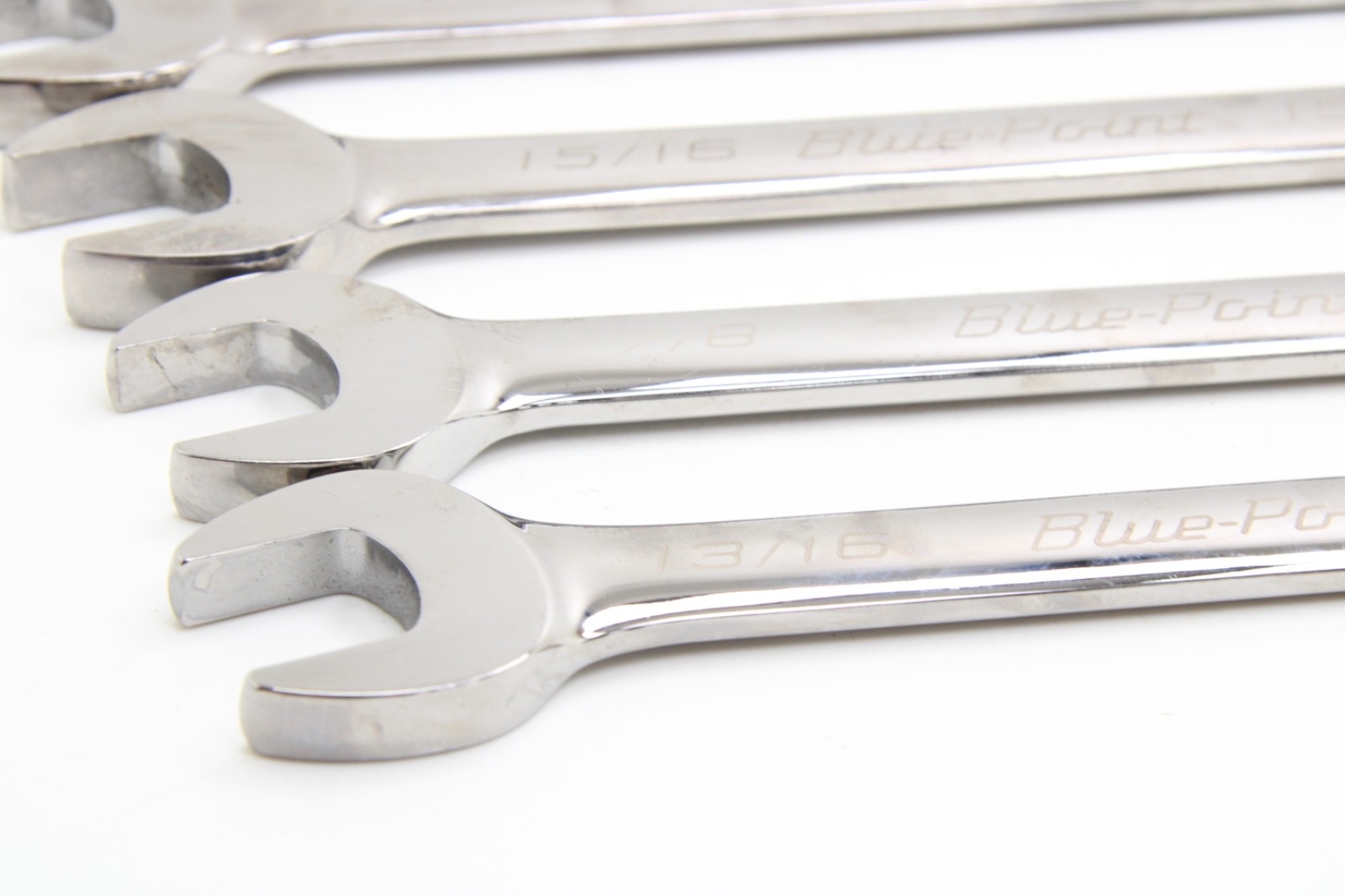 Blue Point 13/16″ – 1″ SAE Chrome 4 Piece 12 Point Ratcheting Wrench Set USA