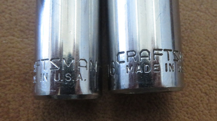 2pc Craftsman 3/8″ Drive 12pt EE Series Deep Well Chrome Sockets