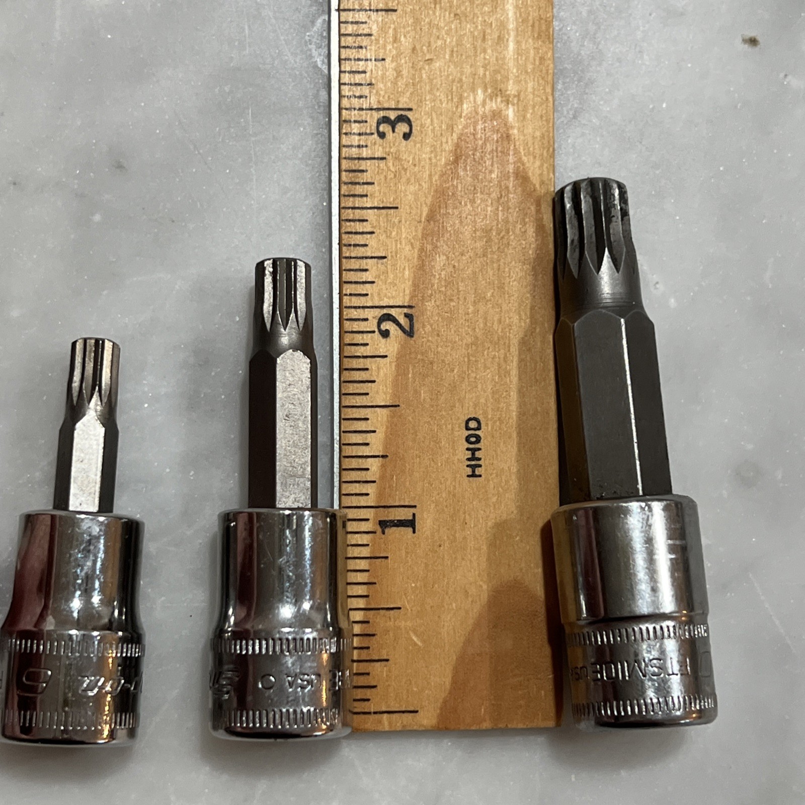 Snap On Set 3 Metric Triple Square 3/8” Drive 6mm 8mm 10mm FTSM6E FTSM8E FTSM10E
