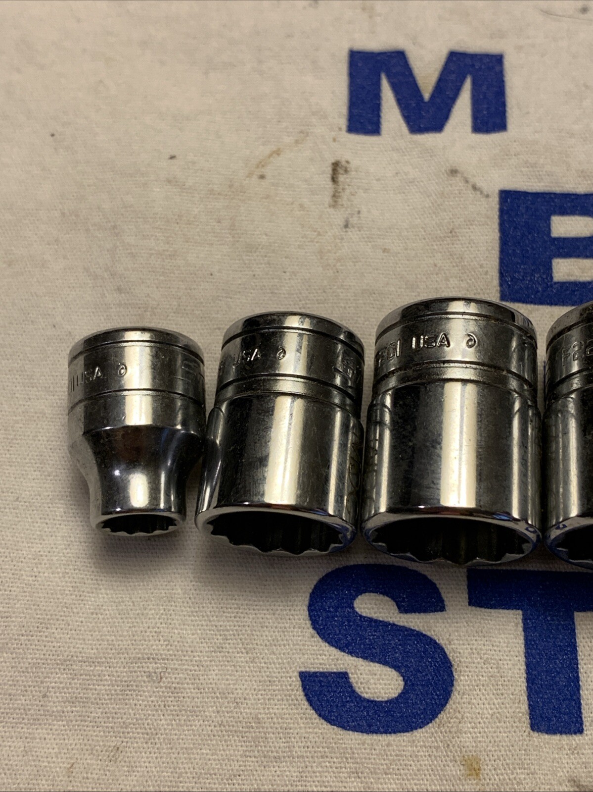 1996 Snap-on Tools USA 3/8″ Drive 12pt 7pc 5/16″-7/8″ Chrome Socket Set F Series