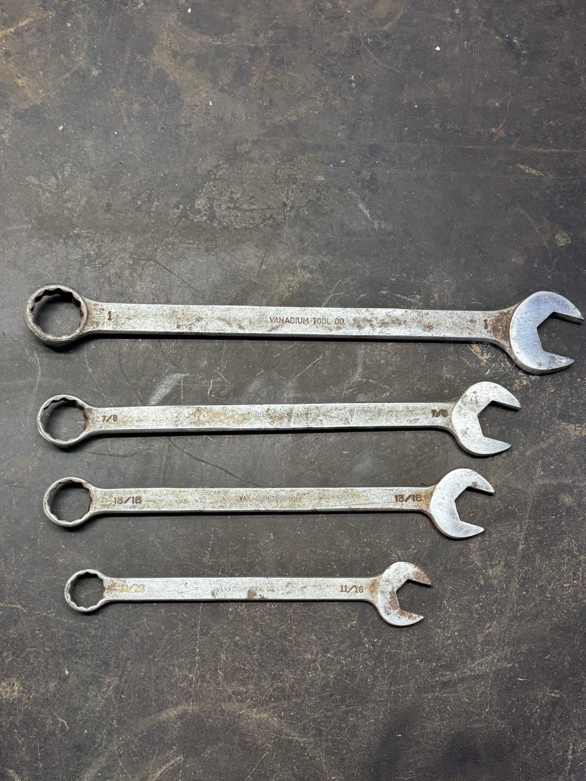 Vintage Vanadium Tool Company SAE Combination Wrenches Made in USA