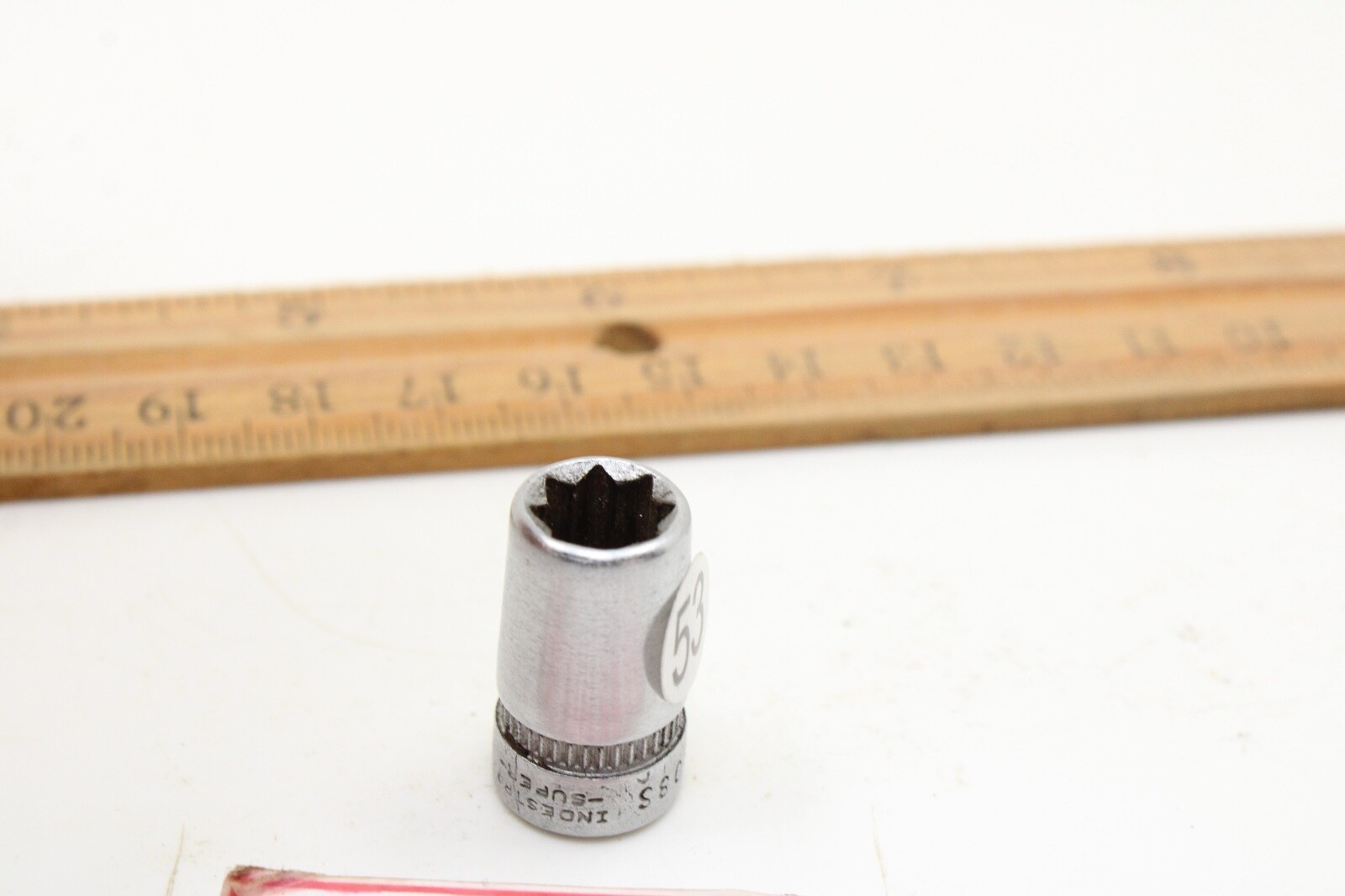 Indestro Super 2808S Socket 1/4″ 1/4″ Drive SAE 8 Point Double Square USA
