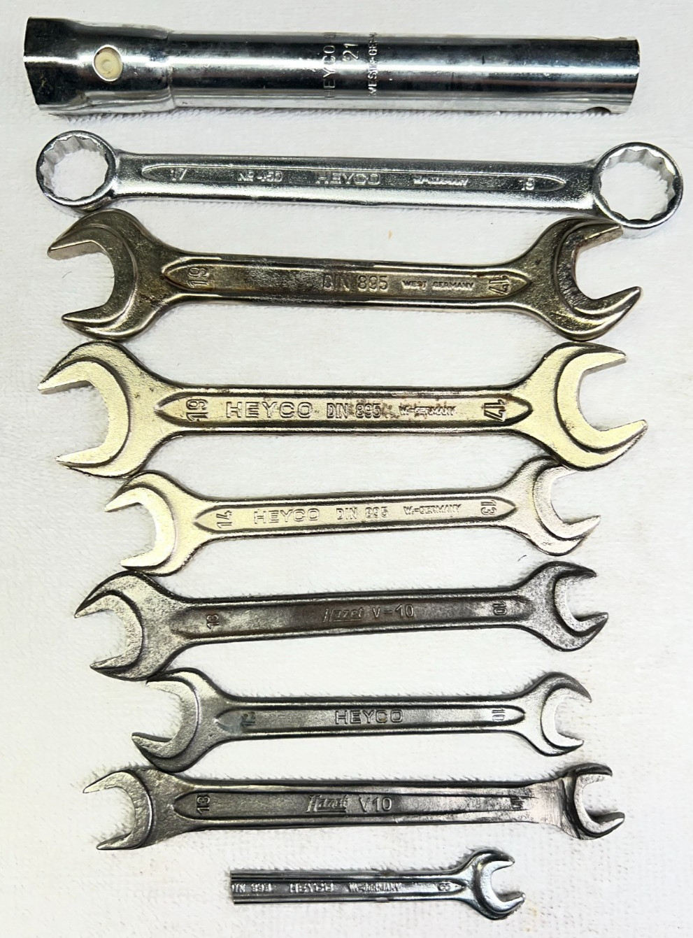 Heyco/Hazet wrenches Metric Multiple styles and sizes lot of 8.5